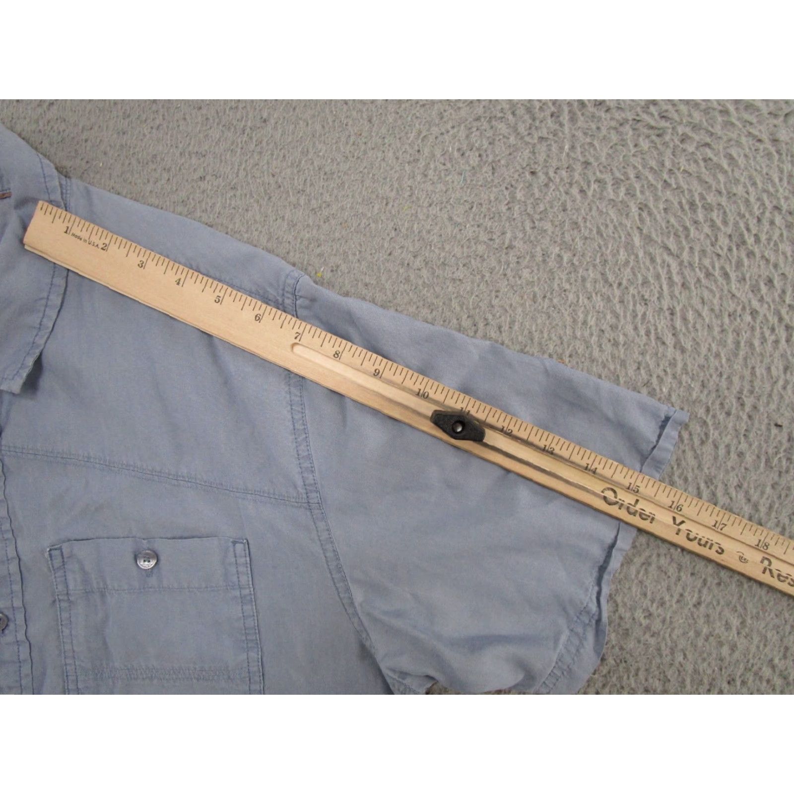 Toad&Co Toad&Co Shirt Mens Button Up Short Sleeve Tencel Blend Size M Blue Read Size US M / EU 48-50 / 2 - 7 Thumbnail