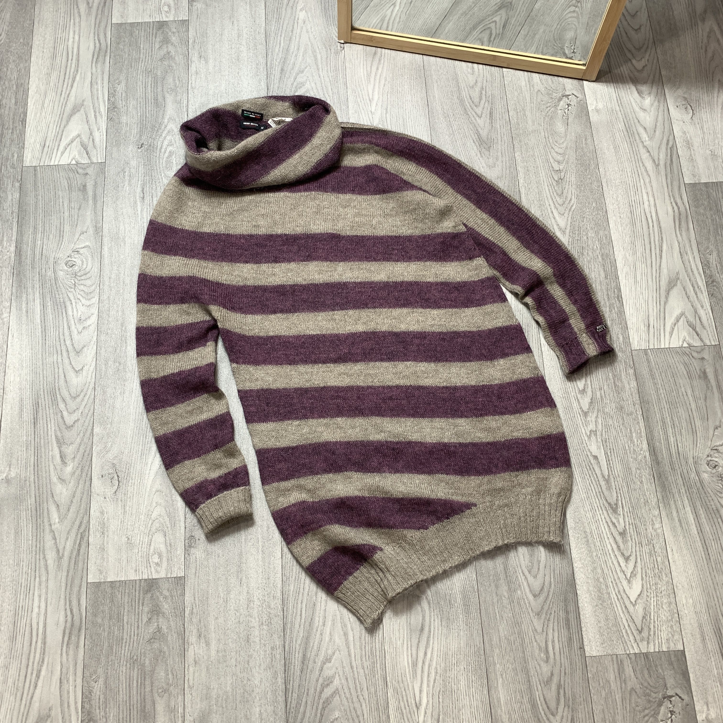 Miss Sixty Vintage Miss Sixty Y2K Knitted Midi Dress Striped Sweater Size M / US 6-8 / IT 42-44 - 2 Thumbnail