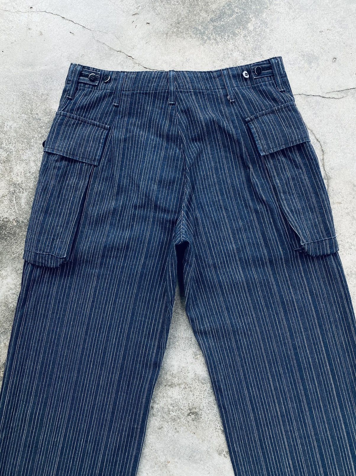 Indigo Vintage Trans Continents Indigo Herringbone Pants Size US 31 - 4 Thumbnail