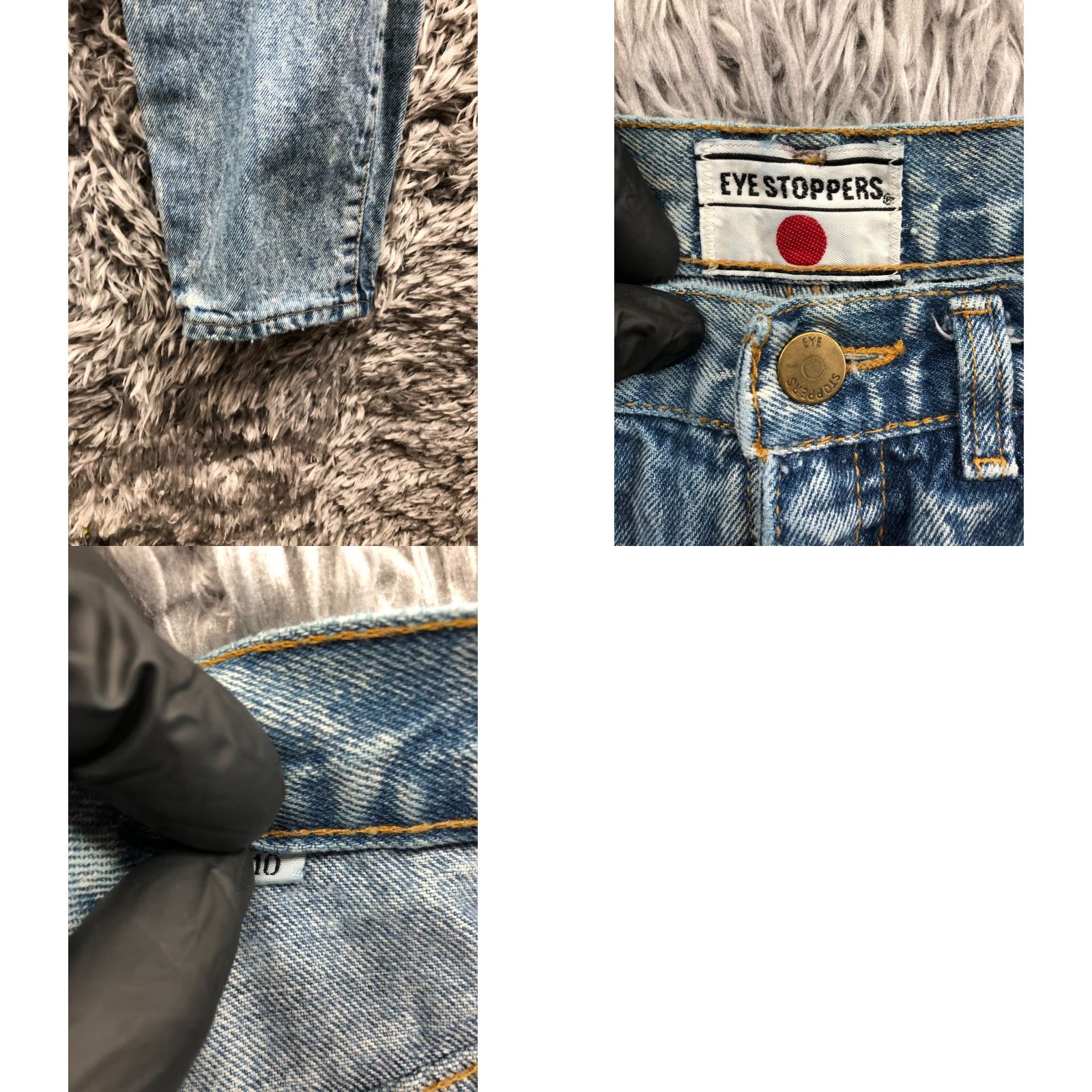 Vintage Eyestoppers Jeans High Rise Mom Blue 10 Womens Regular Inseam 30 Acid Wash Denim Size 32" / US 10 / IT 46 - 8 Thumbnail