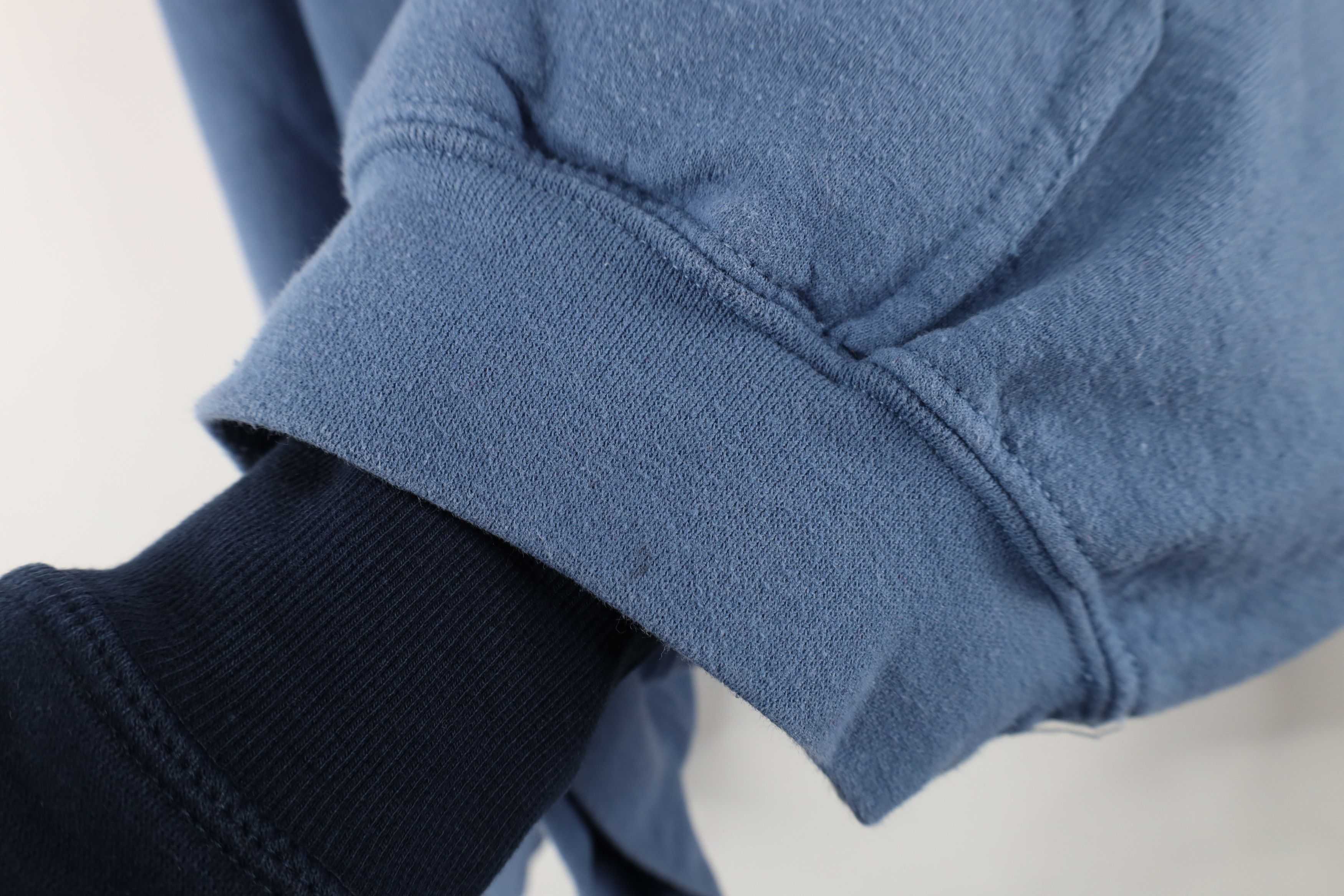 Vintage Vintage 90s Streetwear Distressed Hoodie Sweatshirt Blue Size US XL / EU 56 / 4 - 8 Thumbnail
