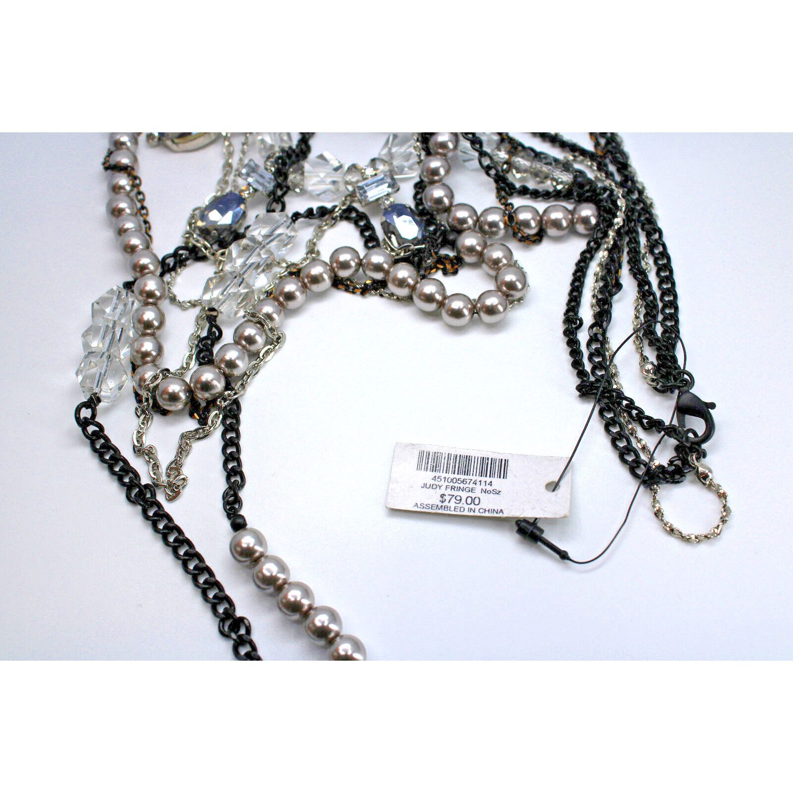 Chicos CHICO'S Judy Fringe Crystal Layered MultiStrand NECKLACE $79 Size ONE SIZE - 5 Thumbnail