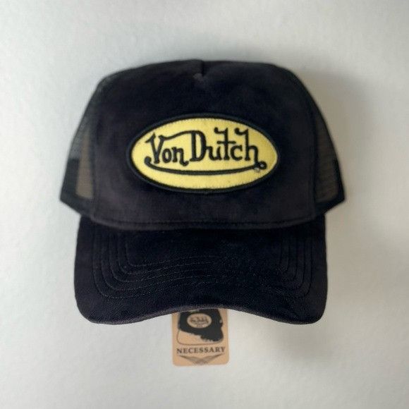 Designer × Von Dutch NWT VON DUTCH BLACK VELVET TRUCKER HAT Size ONE SIZE - 3 Thumbnail