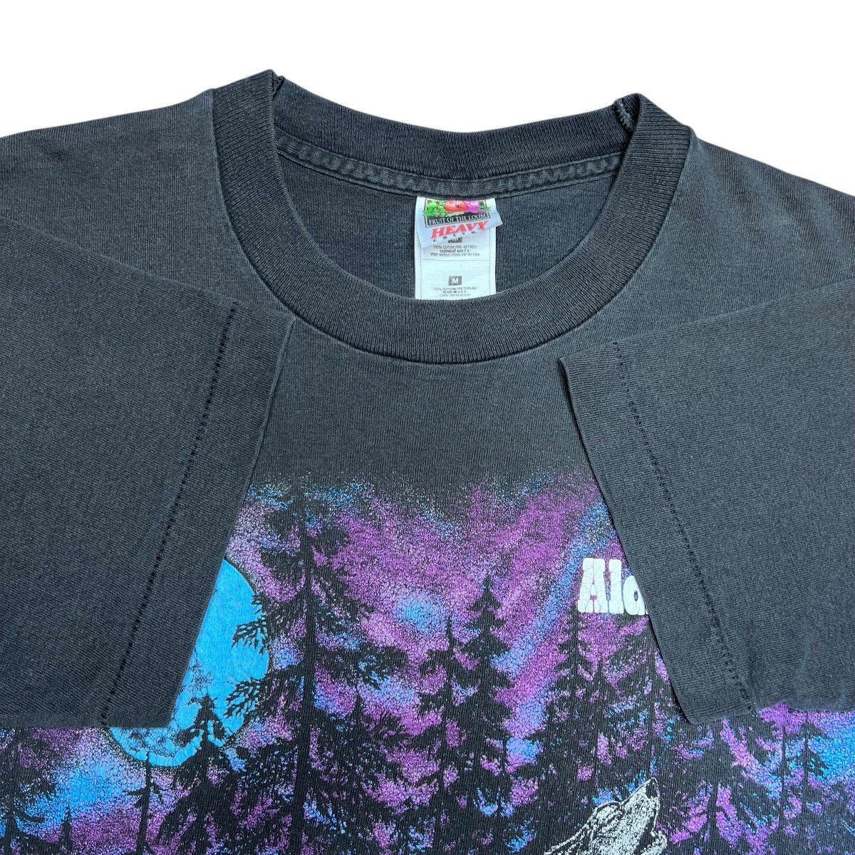 Fruit Of The Loom Vintage 1996 Alaska Wolf Pack Nature Double Sided T-Shirt Size US M / EU 48-50 / 2 - 3 Thumbnail