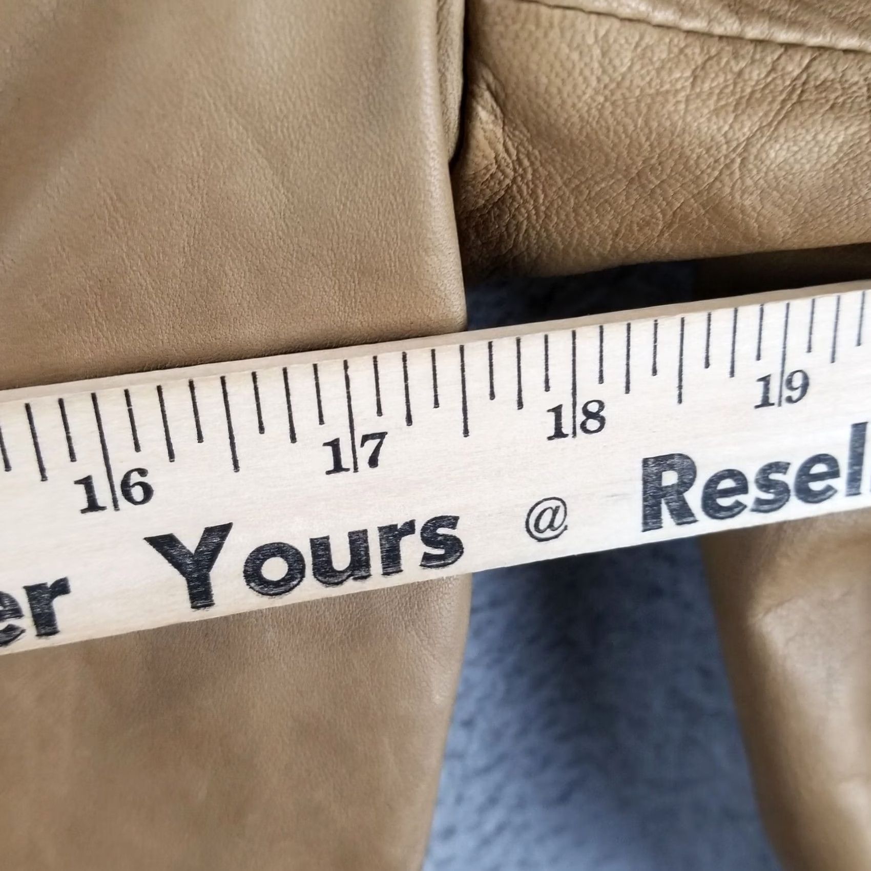 Vintage EXO Women Leather Moto Jacket Small Tan Thick Stitch 2-Button Cuff Made in Italy Shirt Womens XS Beige Leather Motorcycle All Seasons Size S / US 4 / IT 40 - 6 Thumbnail