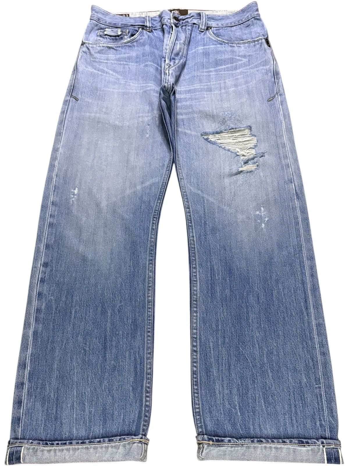 Timberland Vintage Timberland Selvedge Faded Wash Ripped Baggy Jeans Size US 32 / EU 48 - 1 Thumbnail
