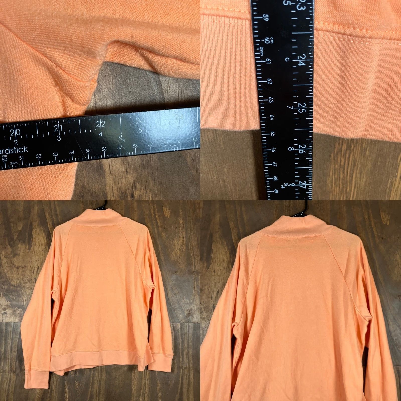 J.Crew VINTAGE J.CREW Womens Sweater Orange Fleece Mock Neck Button Shoulder Long Sleeve XL Size XL / US 12-14 / IT 48-50 - 8 Thumbnail