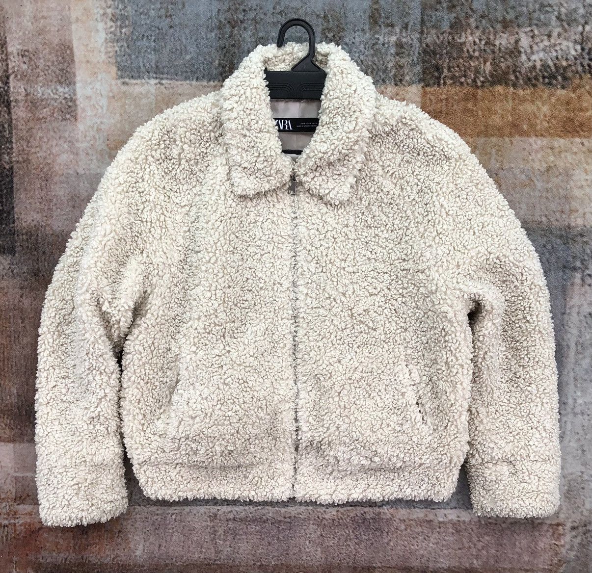Zara Zara Fleece Sherpa Teddy Bomber Zip Up Jacket Size M / US 6-8 / IT 42-44 - 5 Thumbnail