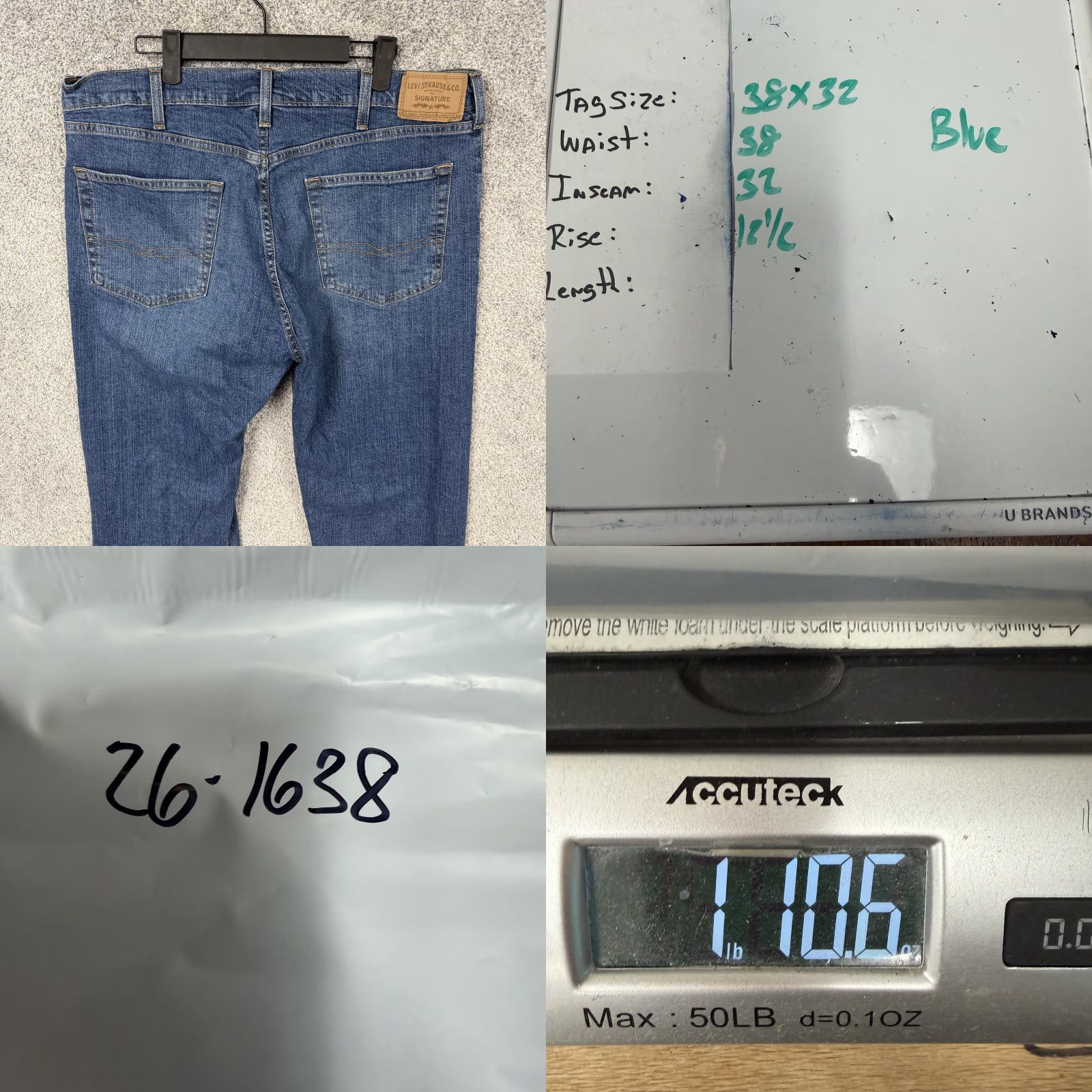 Vintage Levi Strauss Signature Jeans Mens 38x32 Blue Bootcut Stretch Denim Classic Size US 38 / EU 54 - 9 Thumbnail
