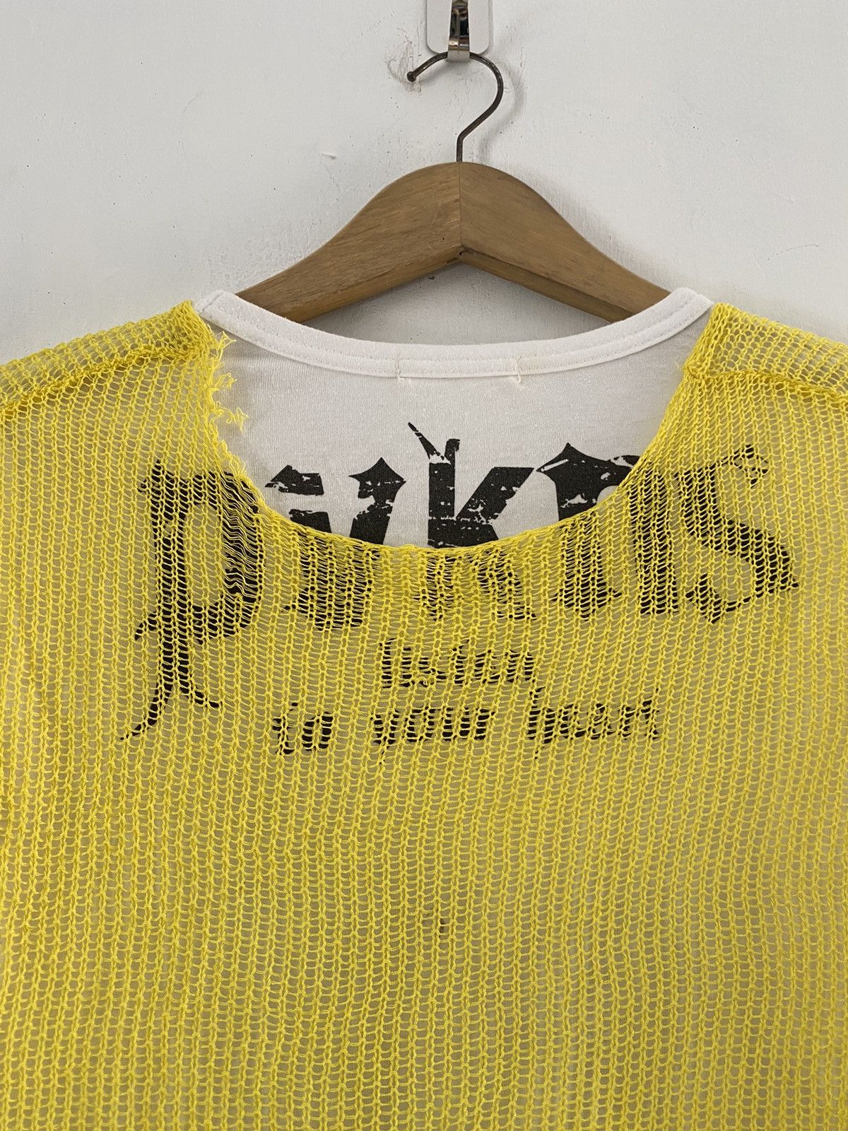20471120 × Hysteric Glamour × Japanese Brand Japanese seditionaries style distressed fishnet knit Size US L / EU 52-54 / 3 - 4 Thumbnail