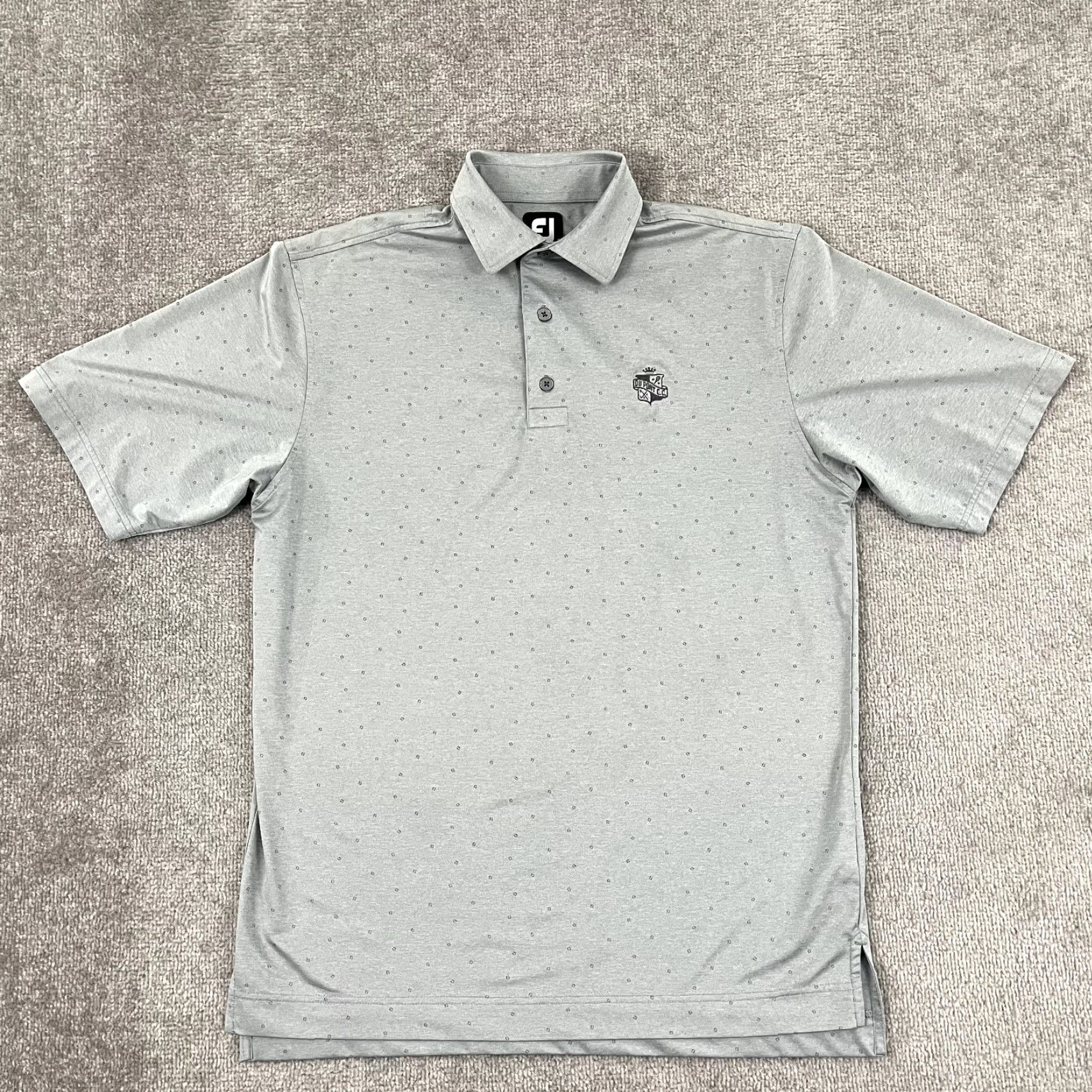 Footjoy FootJoy Polo Shirt Mens Medium Gray Dupont Country Club Golf DE Monogram Print Shirt Size US M / EU 48-50 / 2 - 2 Thumbnail