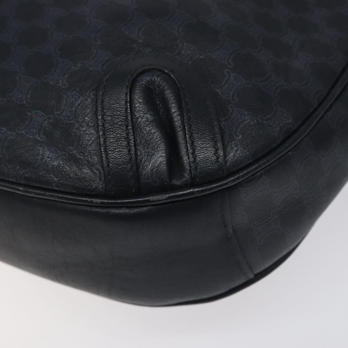 Celine CELINE Macadam Canvas Shoulder Bag Leather Navy Gold Size ONE SIZE - 12 Thumbnail