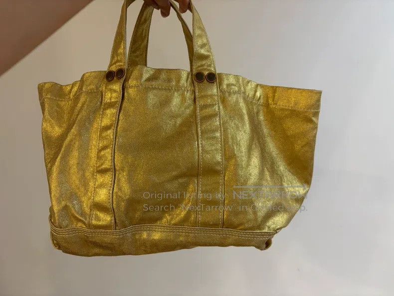 Kapital Kapital 22SS new gold aluminum foil coated canvas handbag Size ONE SIZE - 2 Thumbnail