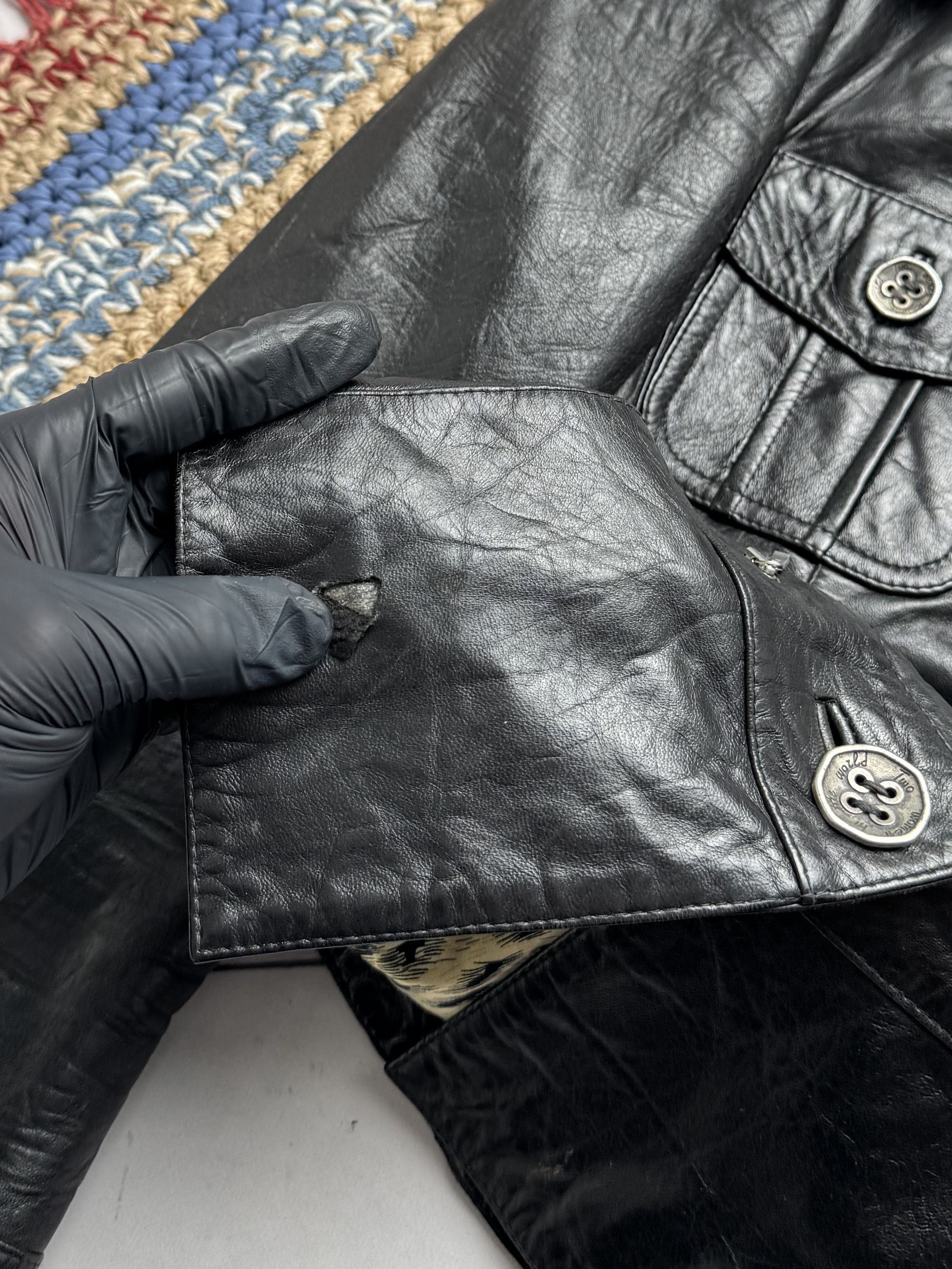 Vintage Vintage Leather Cropped Jacket (E4) Size S / US 4 / IT 40 - 4 Thumbnail