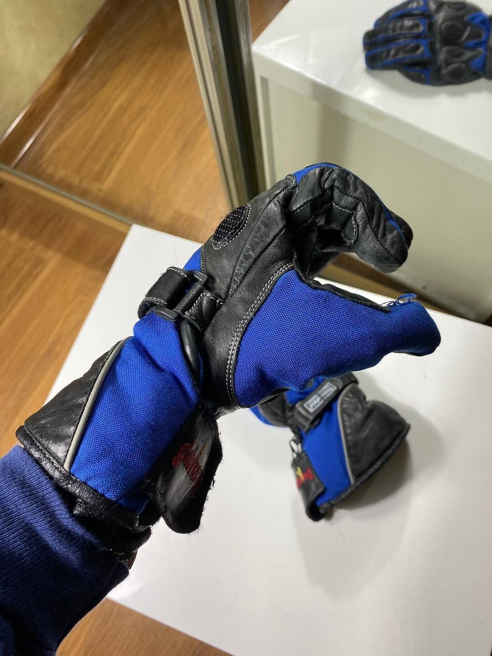 Leather Vintage moto gloves avant garde leather y2k Size ONE SIZE - 8 Thumbnail