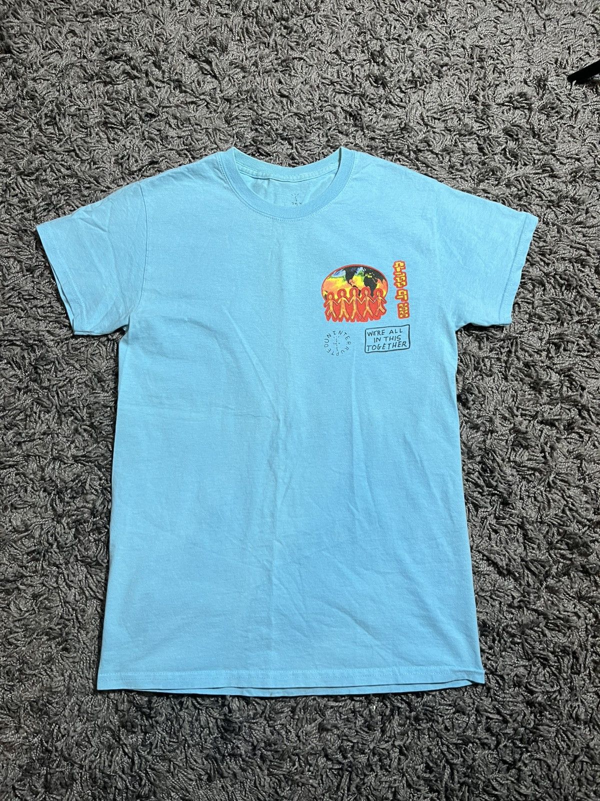 Travis Scott CAMISETA TRAVIS SCOTT CACTUS JACK 2020 BLUE T-SHIRT MENS Size US S / EU 44-46 / 1 - 2 Thumbnail