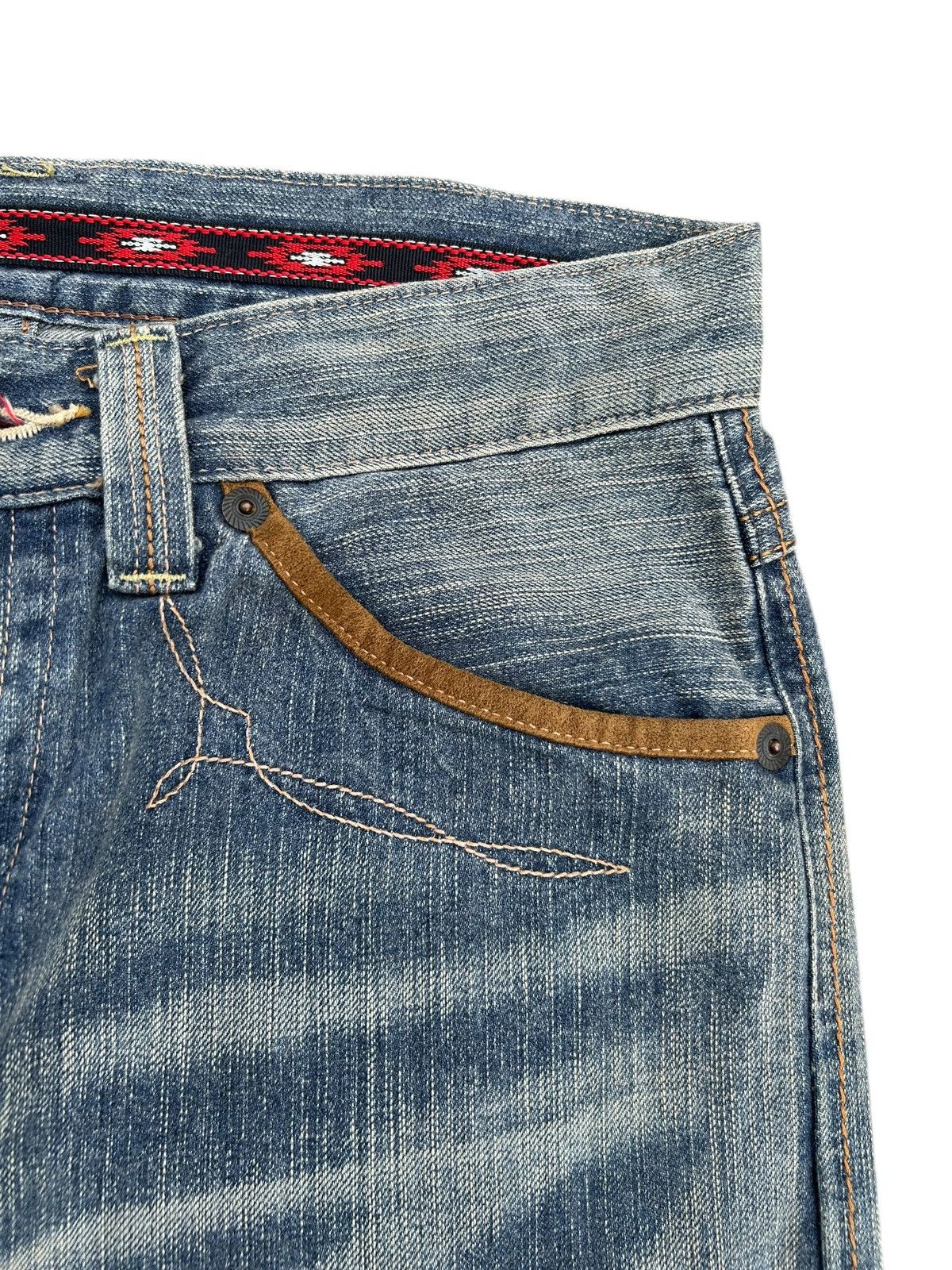 Kapital Vintage Edwin Navajo Distressed Denim Jeans Size US 32 / EU 48 - 6 Thumbnail