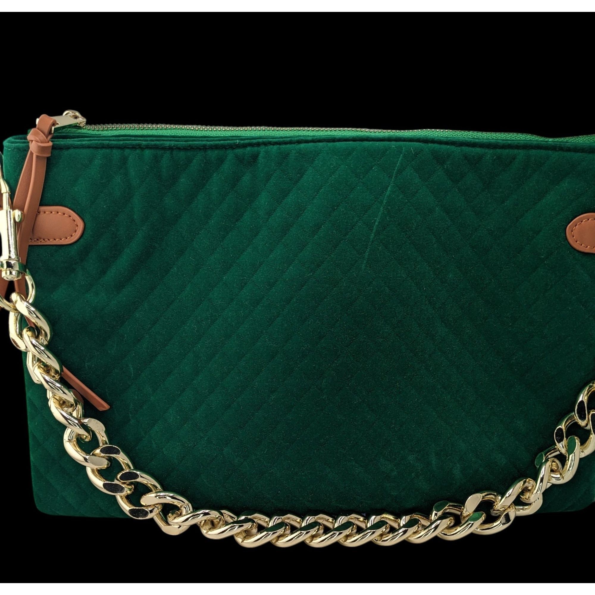 Other Thomas & Lee Company Quilted Green Velvet Shoulder Bag With Size ONE SIZE - 4 Thumbnail
