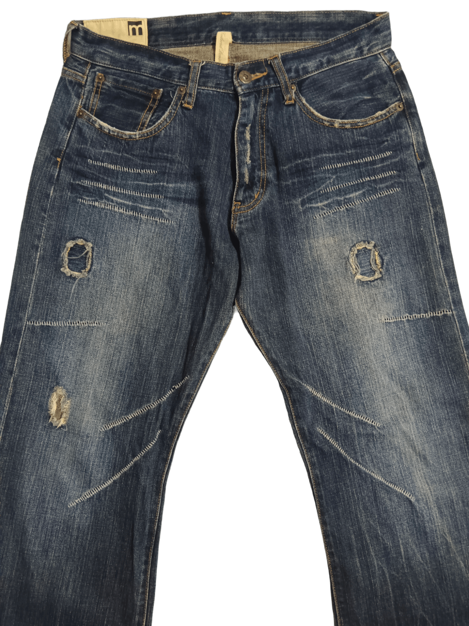 Japanese Brand Modish Style Punk Wide Leg Denim Size US 31 - 2 Thumbnail
