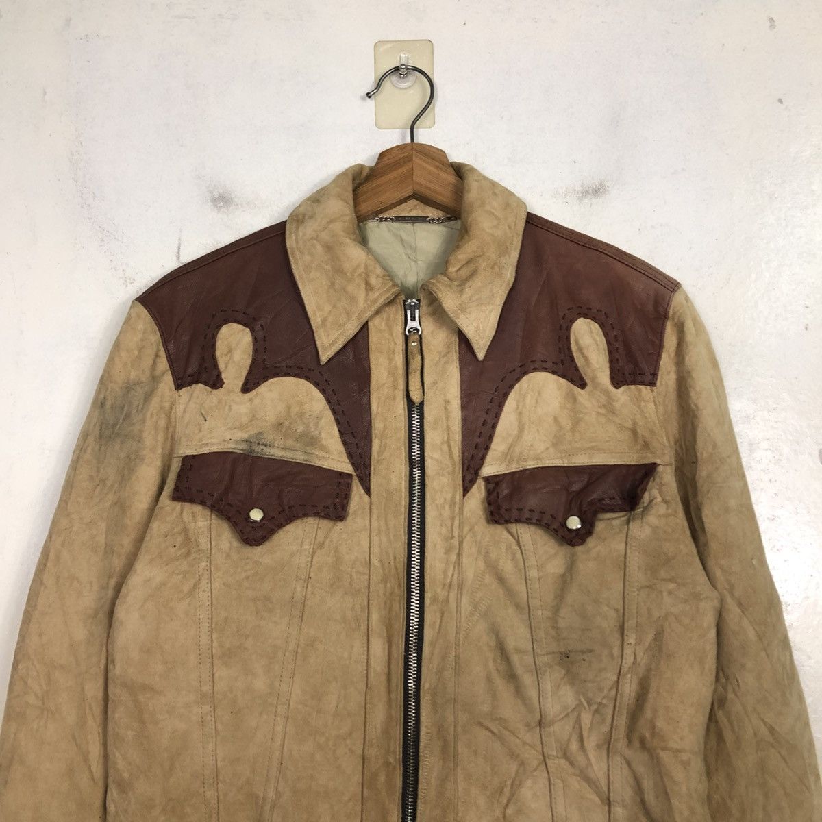 Hysteric Glamour 💥VINTAGE SUEDE LEATHER JACKET WESTERN SABI SABI BIKER Size US S / EU 44-46 / 1 - 5 Thumbnail