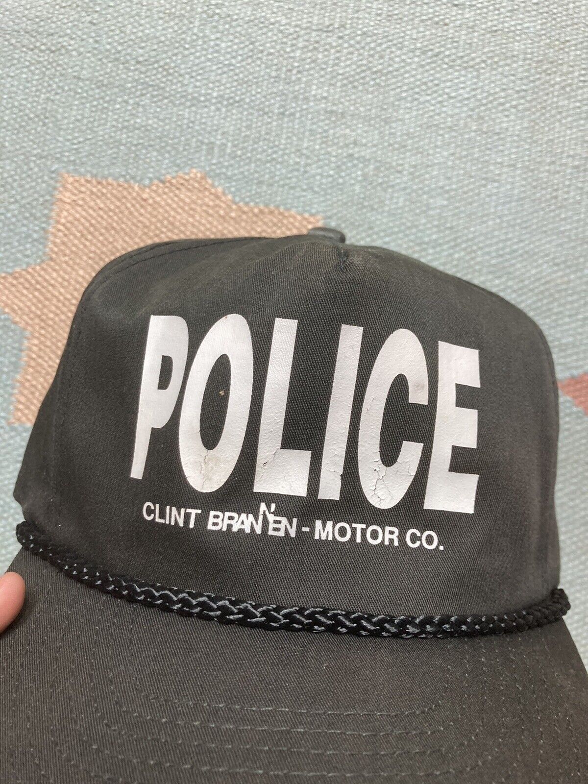 Vintage VTG SnapBack hat police Clint Brannen motor co logo Size ONE SIZE - 3 Thumbnail