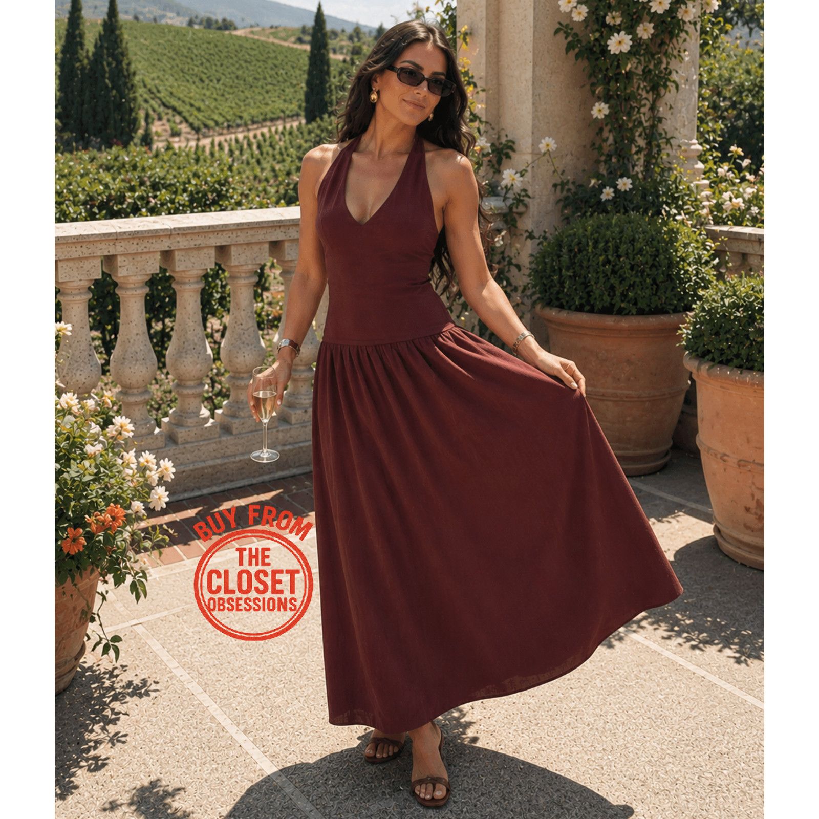 mesh and black dress Lylah Asymmetric Neckline Maxi Color:Lipstick No matter the occasion flower print dress The Biggest Wedding Dress