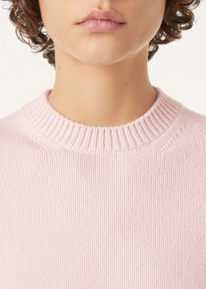 Loro Piana os11x0326 FAQ9314 Classic Crewneck Sweater in Pale Baby Rose Size L / US 10 / IT 46 - 7 Thumbnail