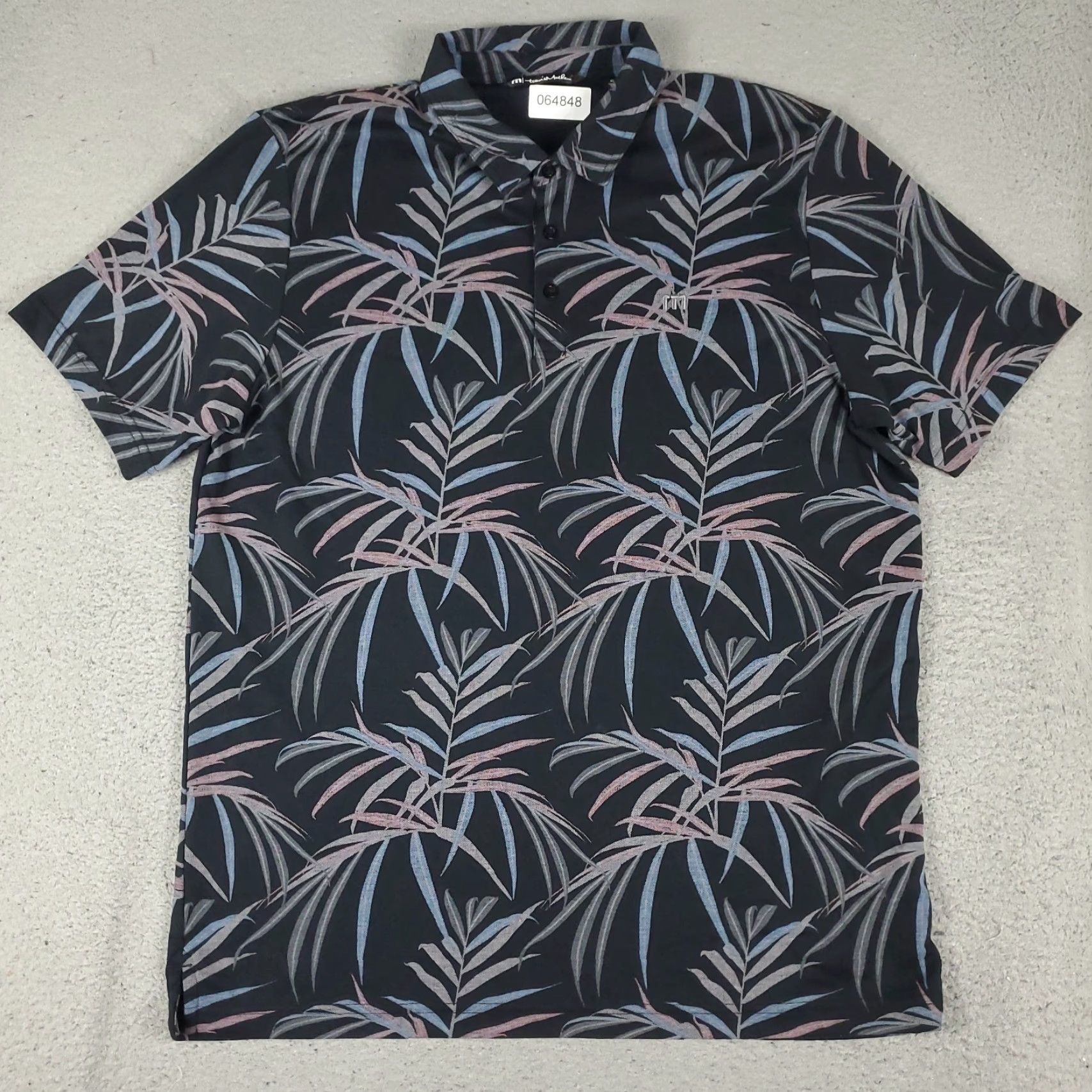 TravisMathew Travis Mathew Polo Shirt Mens XL Black Leaf Print Golf Short Sleeve Polo Shirt Men XL Black Leaf Print Golf Short Sleeve Size US XL / EU 56 / 4 - 2 Thumbnail