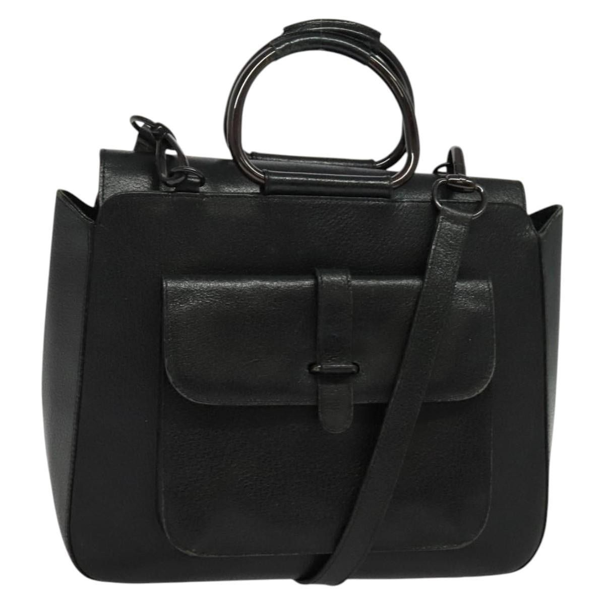 Gucci GUCCI Hand Bag Leather Black 000 2058 0307 6 Size ONE SIZE - 1 Thumbnail