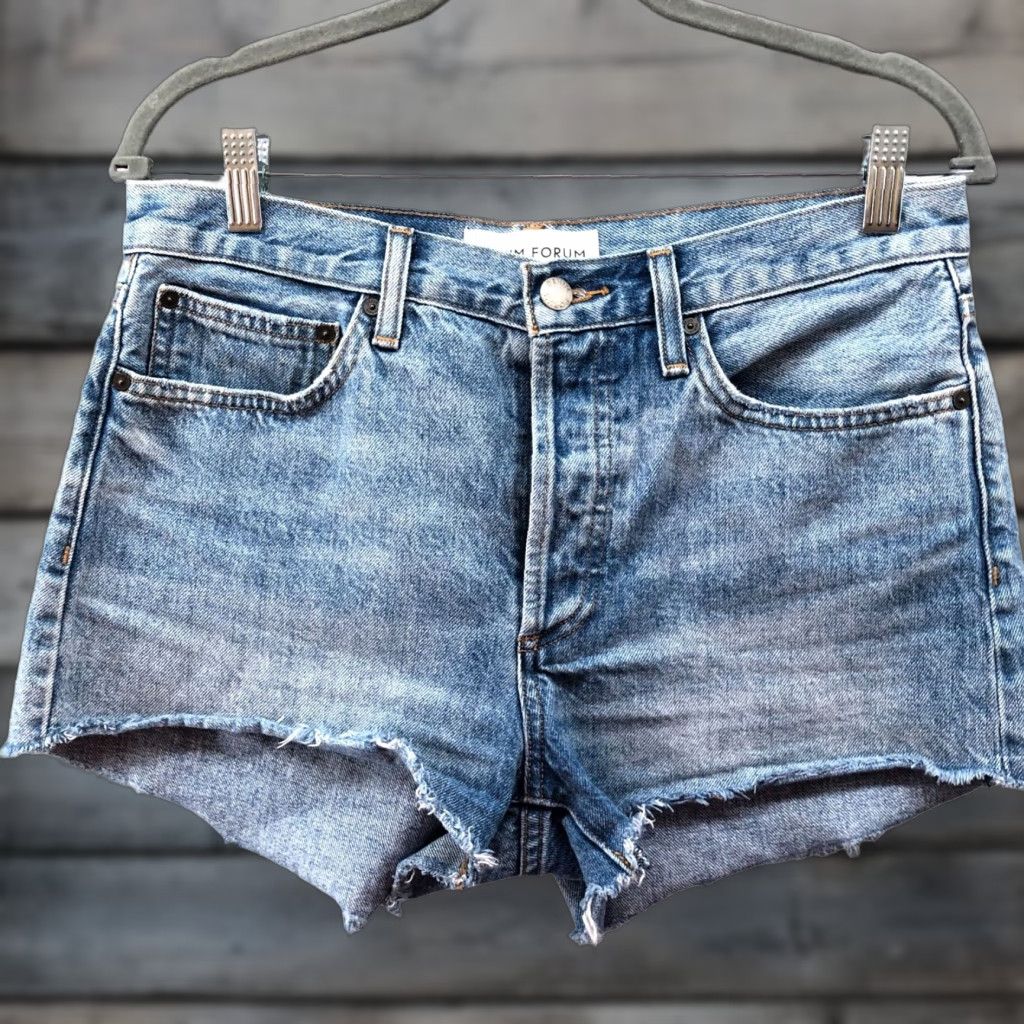 Aritzia VINTAGE Aritzia Denim Forum Ex Boyfriend Hi-Rise Denim Short Womens 27 Blue Cutoff Size 27" / US 4 / IT 40 - 1 Thumbnail