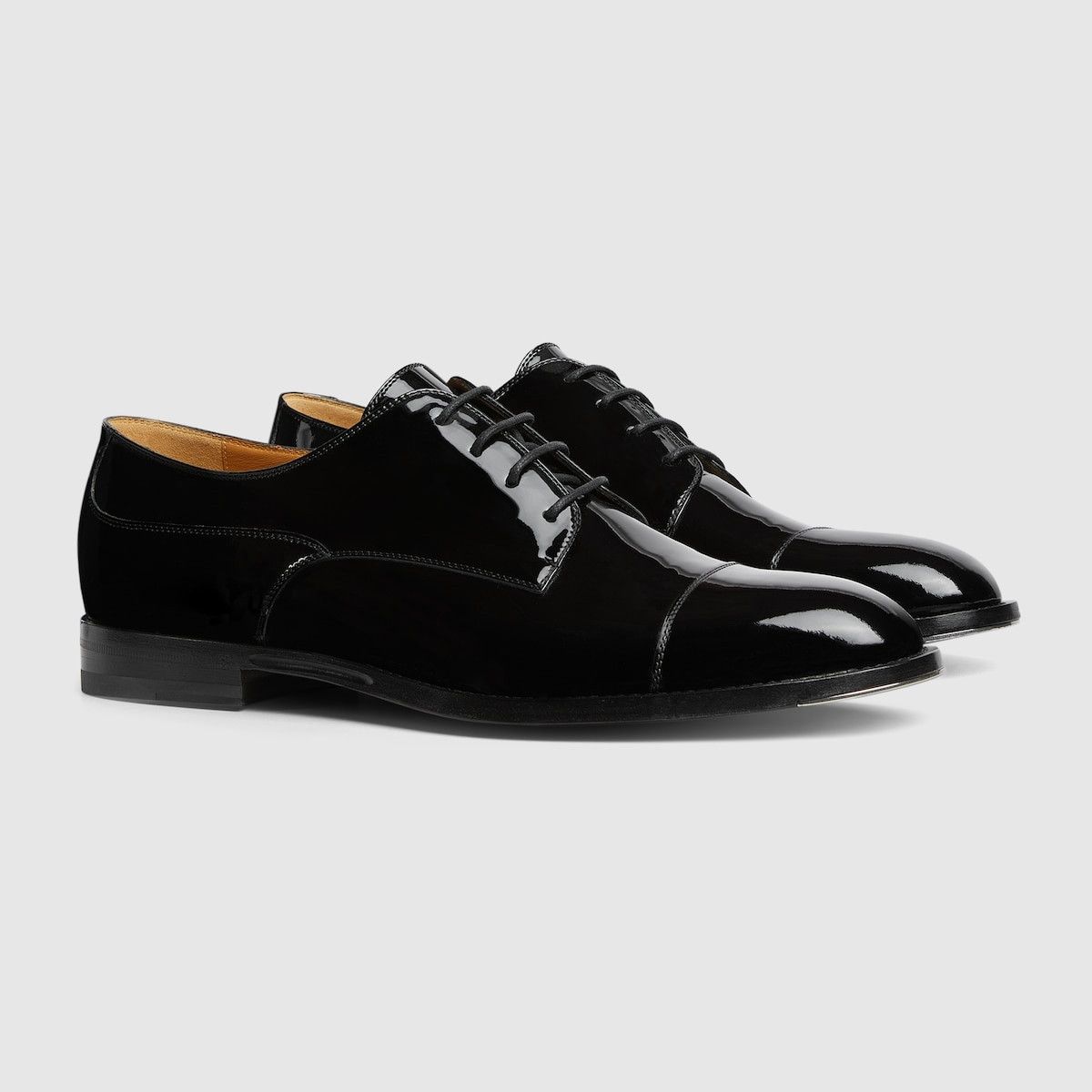 Gucci o1s1wg110425 Men's Lace Up Shoes in Black Size US 7 / EU 40 - 2 Thumbnail