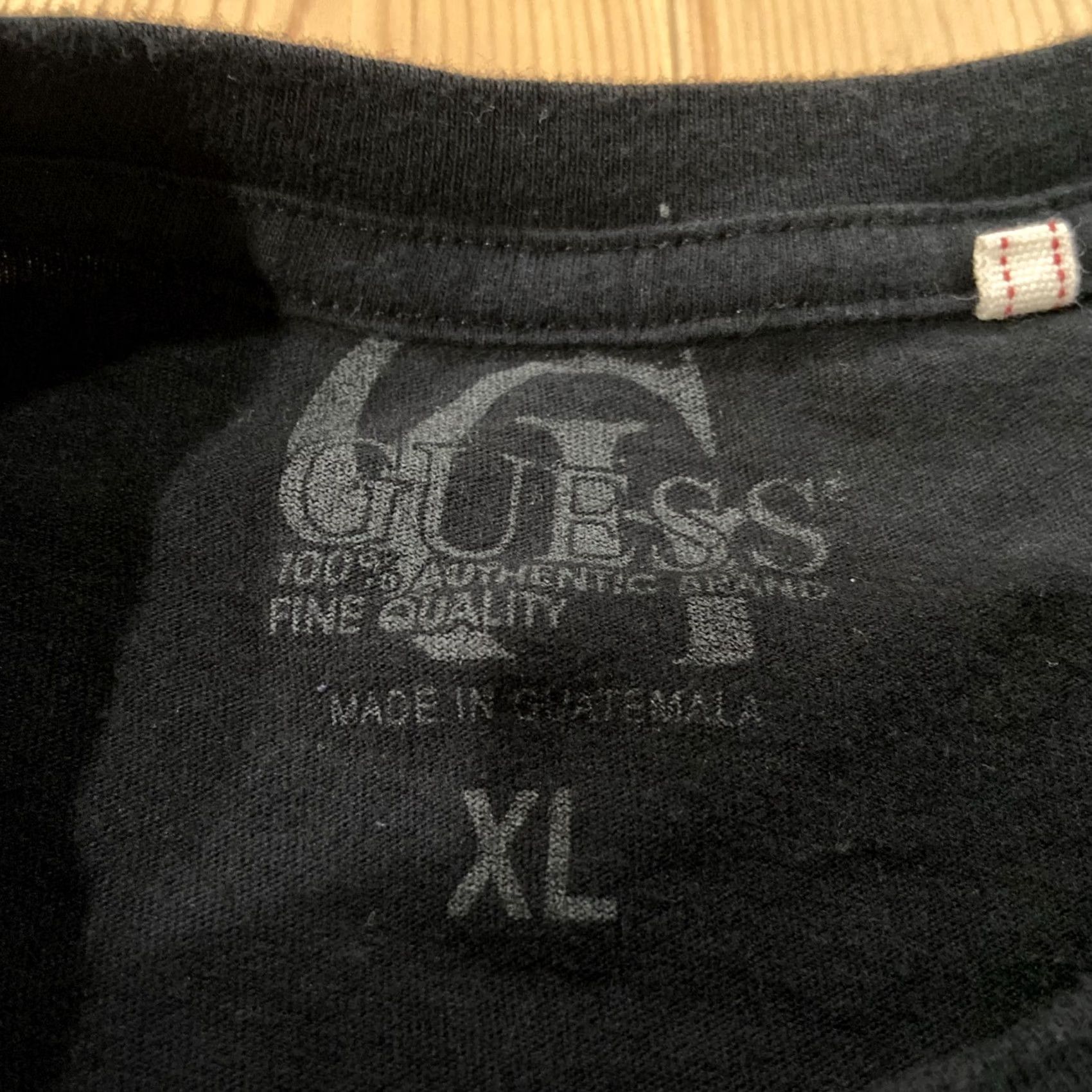 Guess VINTAGE Guess Originals American Tradition California T-Shirt XL Mens Crew Neck 90s Y2K Black Cotton Short Sleeve Knit Pattern Striped Logo - 2000s Size US XL / EU 56 / 4 - 3 Thumbnail