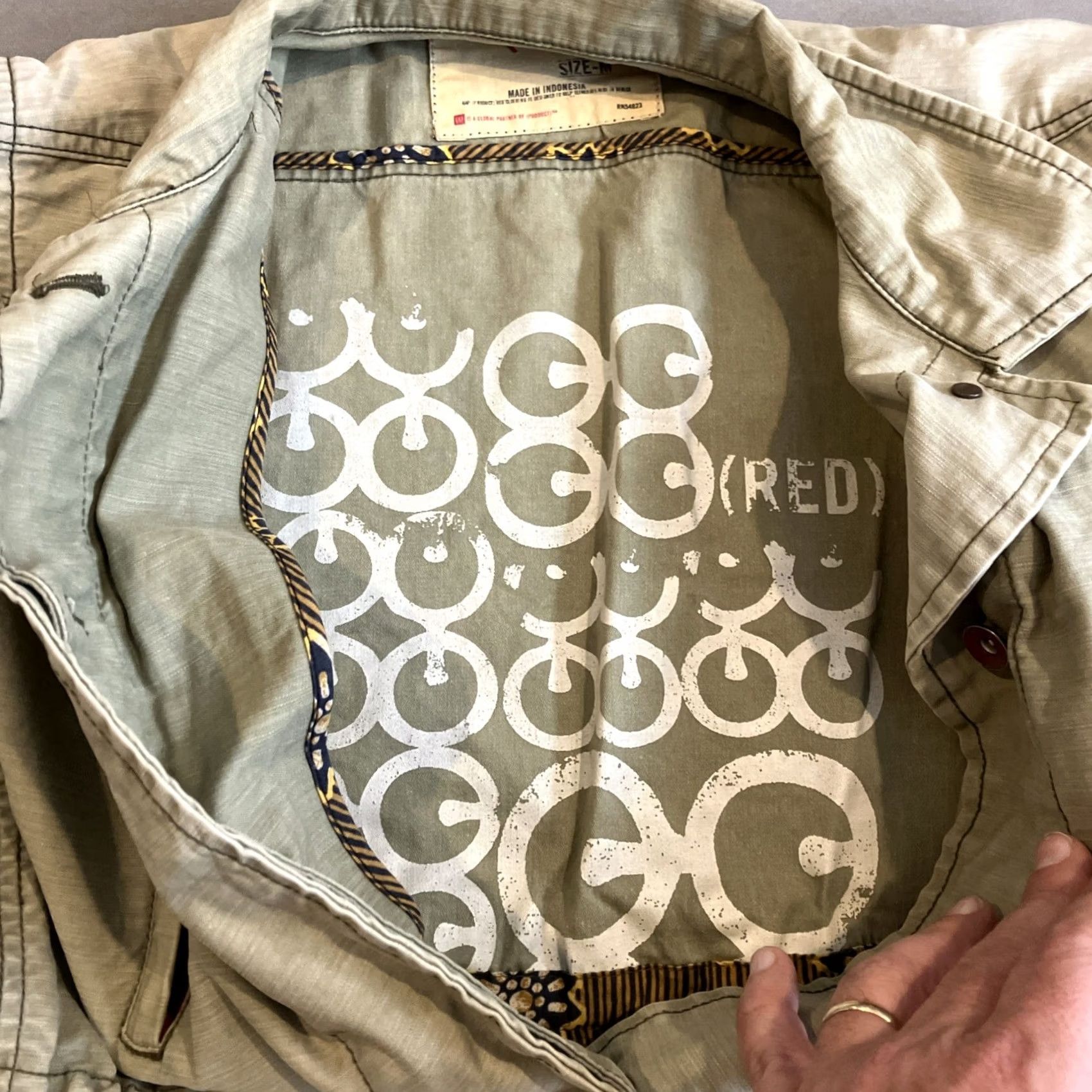 Gap Vintage Gap DESI(RED) Military Army Jacket Olive Green Cotton Medium Women Size M / US 6-8 / IT 42-44 - 4 Thumbnail