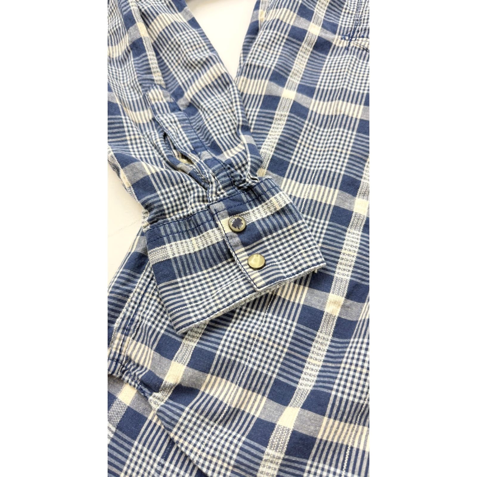 Lucky Brand Lucky Brand Shirt Plaid Blue White Mens Small Classic Fit Snap Western Size US S / EU 44-46 / 1 - 4 Thumbnail