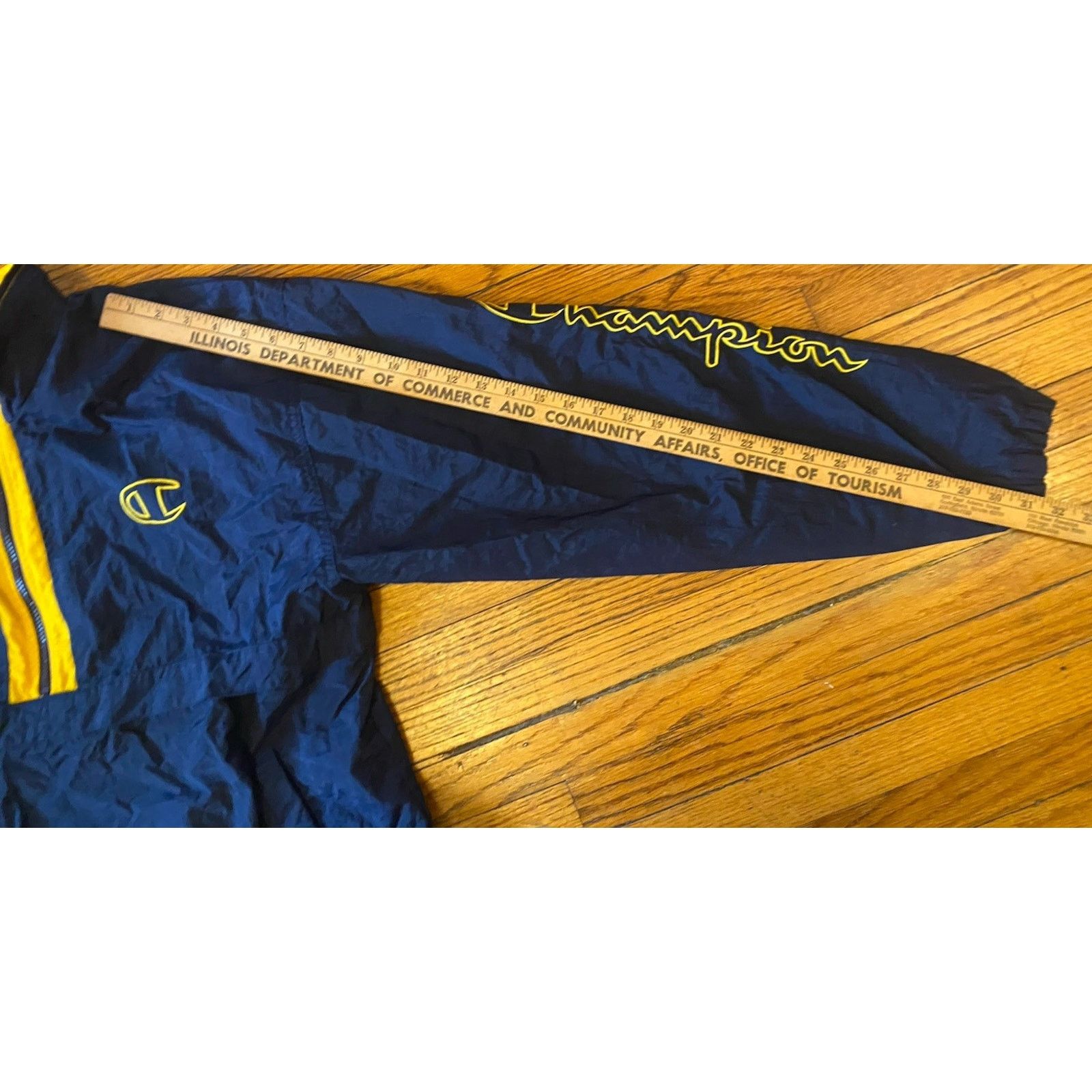 Champion VTG Champion Jacket Adult L Blue Pockets Spell Logo Vented Size US L / EU 52-54 / 3 - 10 Thumbnail
