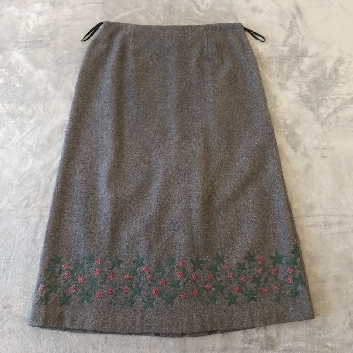 Vintage Cabela's Skirt Women's Long Maxi Lined Slit Gray Polyester Wool Acrylic Size 16 Vintage No Size 38" / US 16 / IT 52 - 2 Thumbnail