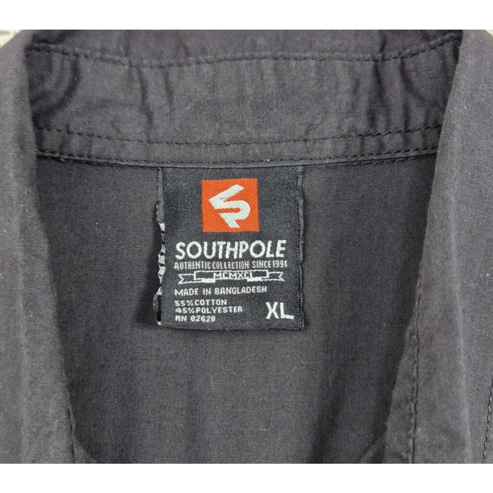 Southpole Y2K Southpole Button Up Shirt Mens XL Solid Short Sleeve Workwear Casual Size US XL / EU 56 / 4 - 5 Thumbnail