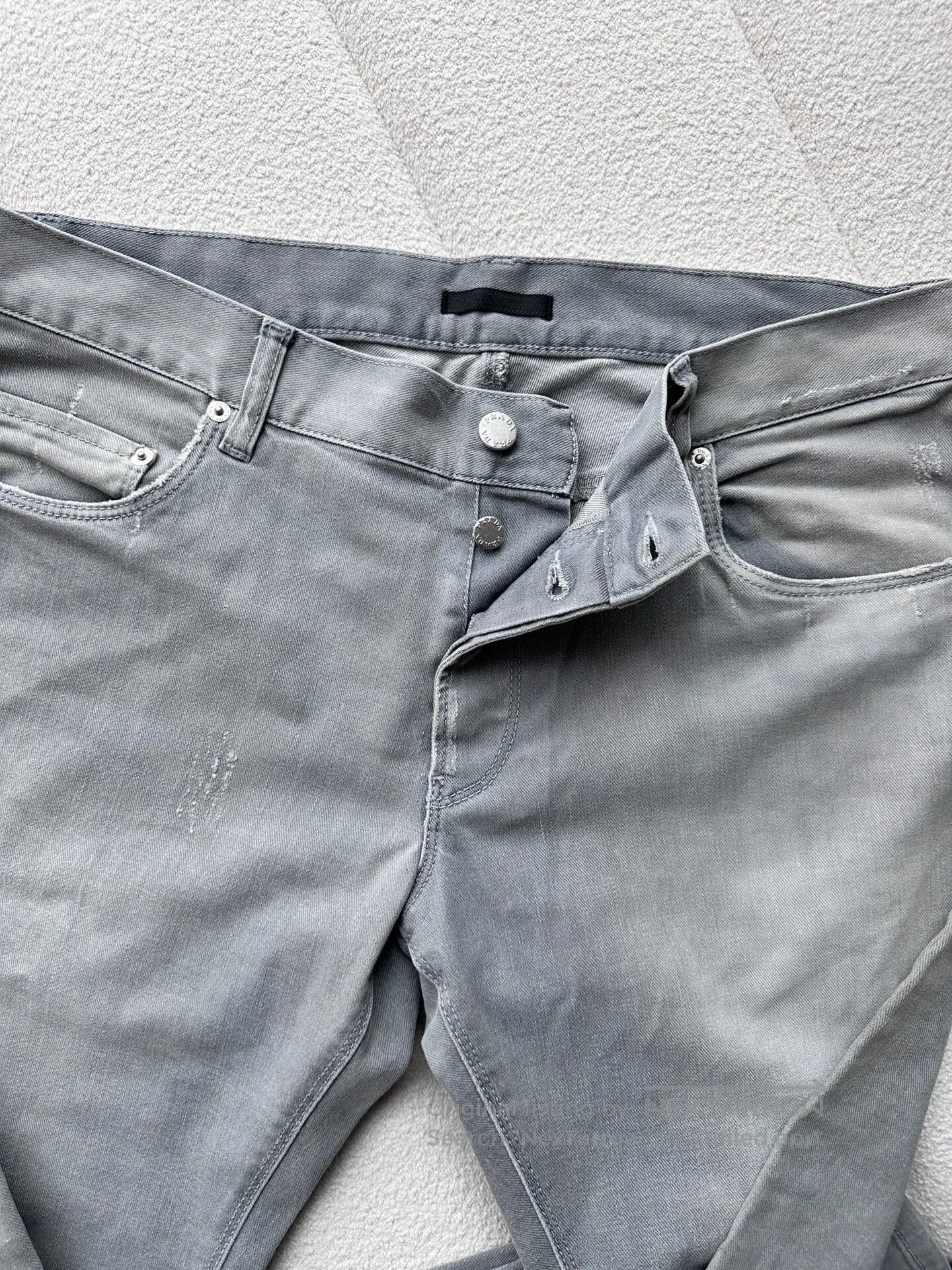 Prada Prada Casual Gray Denim Pants for Men. Size US 35 - 5 Thumbnail