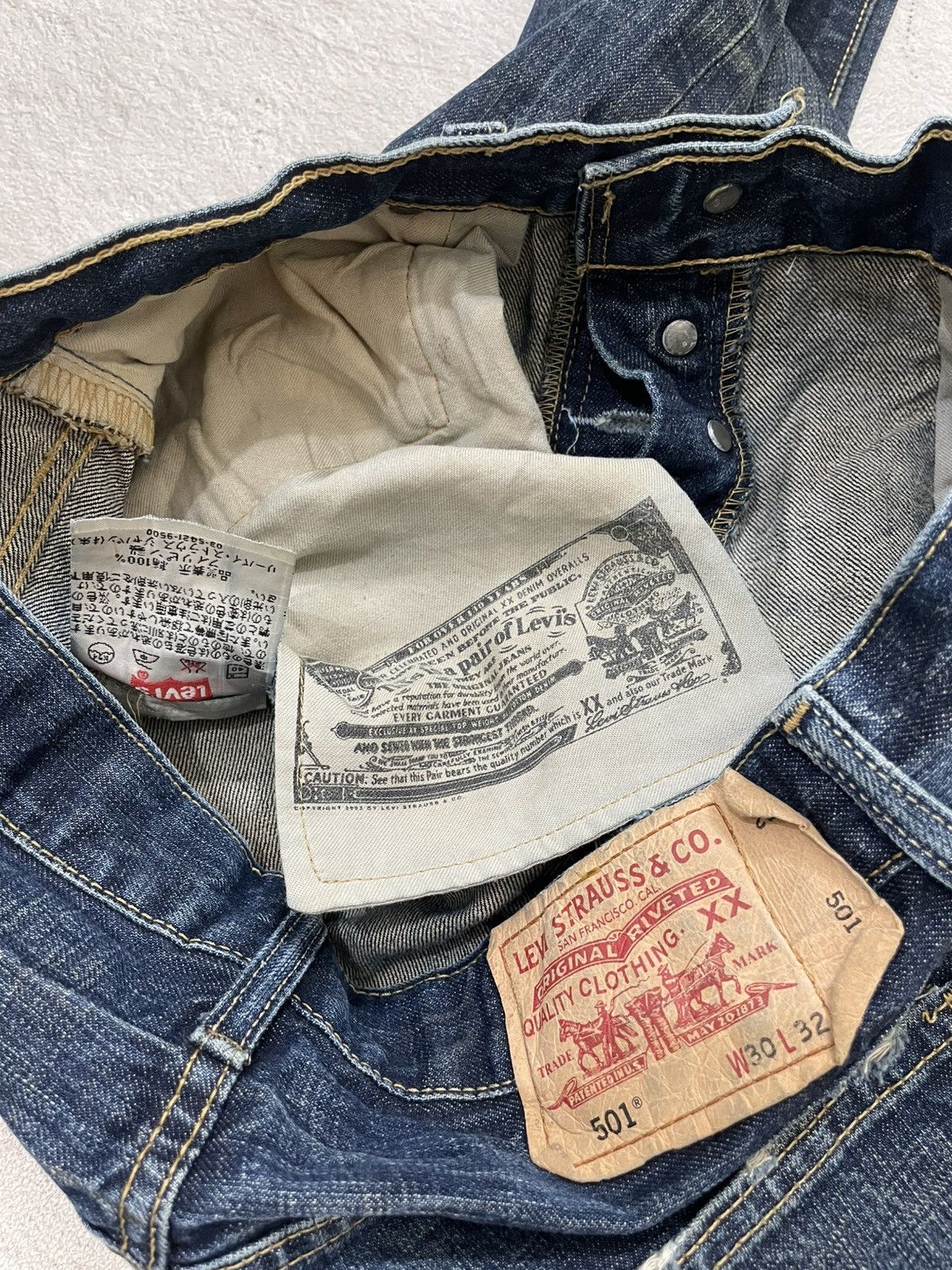 Japanese Brand 00s Kapital 501 Mudwash Raw Denim Ripped Jeans Y2K Hysteric Size US 30 / EU 46 - 7 Thumbnail