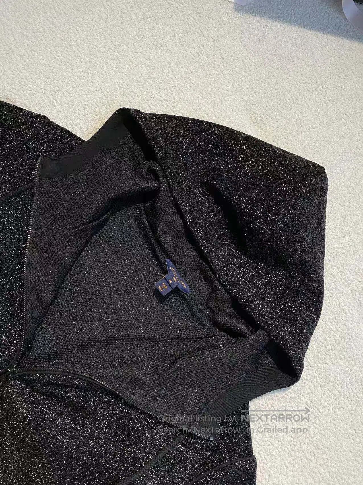 Louis Vuitton Louis Vuitton 23SS black glossy zip hoodie jacket| Size M / US 6-8 / IT 42-44 - 4 Thumbnail