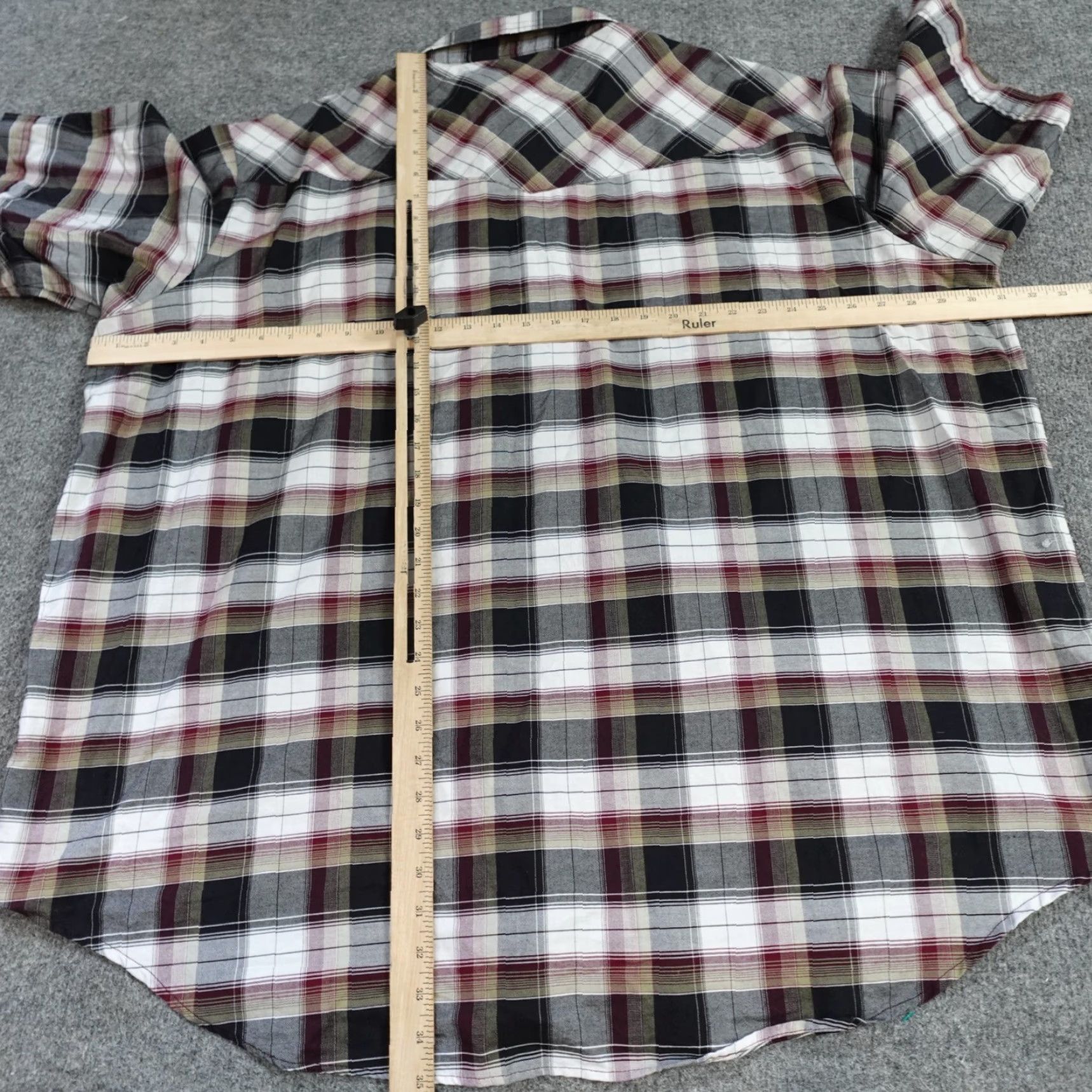Vintage VINTAGE Ely Cattleman Shirt 4X Beige Plaid Short Sleeve Wrinkle Resistant Men Big & Tall 4X Button-Up Western Casual Shirl? Size US XXL / EU 58 / 5 - 5 Thumbnail