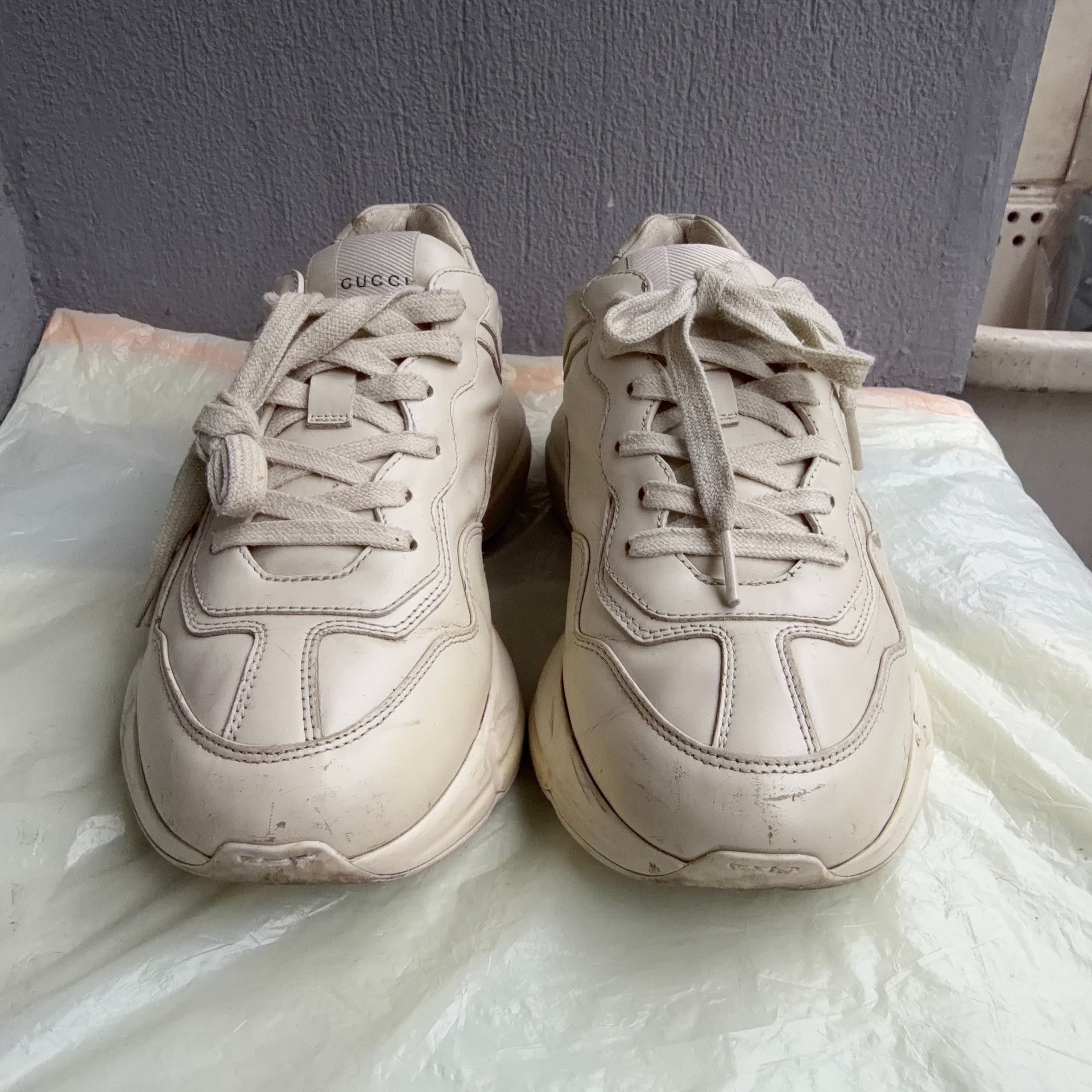 Gucci GUCCI Rhyton Logo Low-Top Men's Sneakers Size US 6.5 / EU 39-40 - 2 Thumbnail