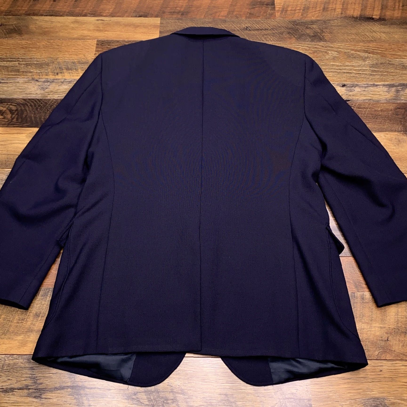 Vintage VINTAGE Arnold Palmer Sport Coat Mens 42S Navy Blue Wool Jacket Single-Breasted Notch Lapel 3-Button Sleeve Two-Button Front 90s Mens Size US XS / EU 42 / 0 - 2 Thumbnail