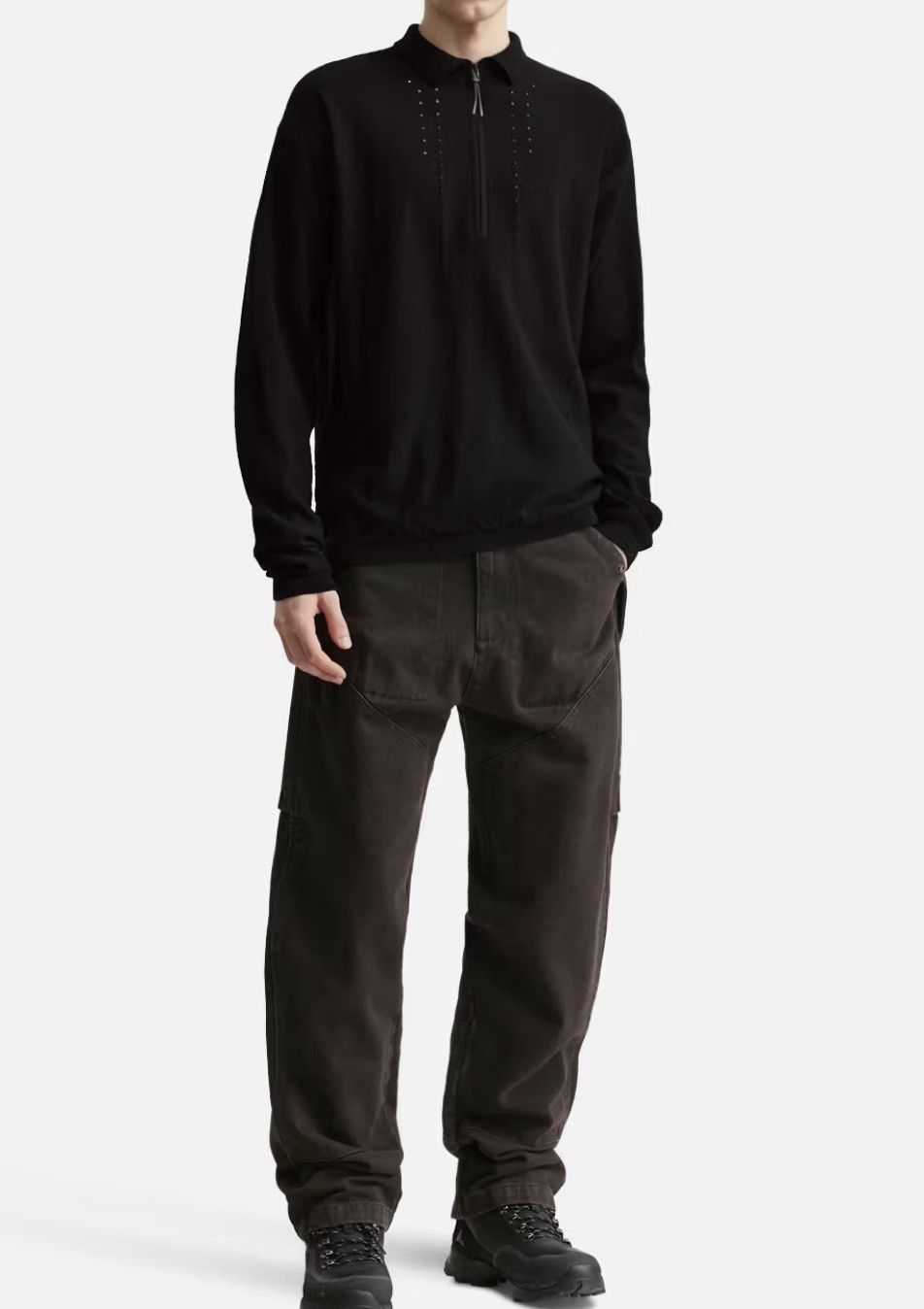 ROA ROA Pinched Wool Knit Polo Size US XL / EU 56 / 4 - 10 Thumbnail
