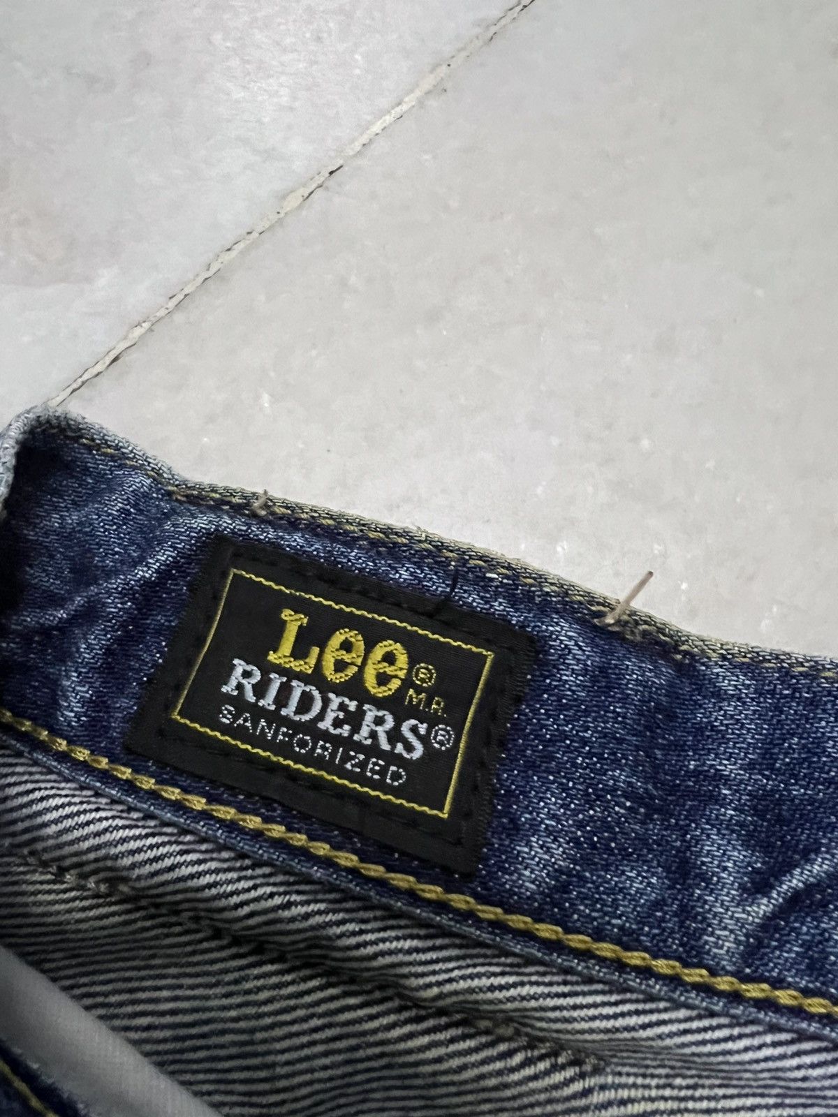 Lee 🌈80s Lee Riders Baggy Distress Zipper Jean Size US 35 - 16 Thumbnail