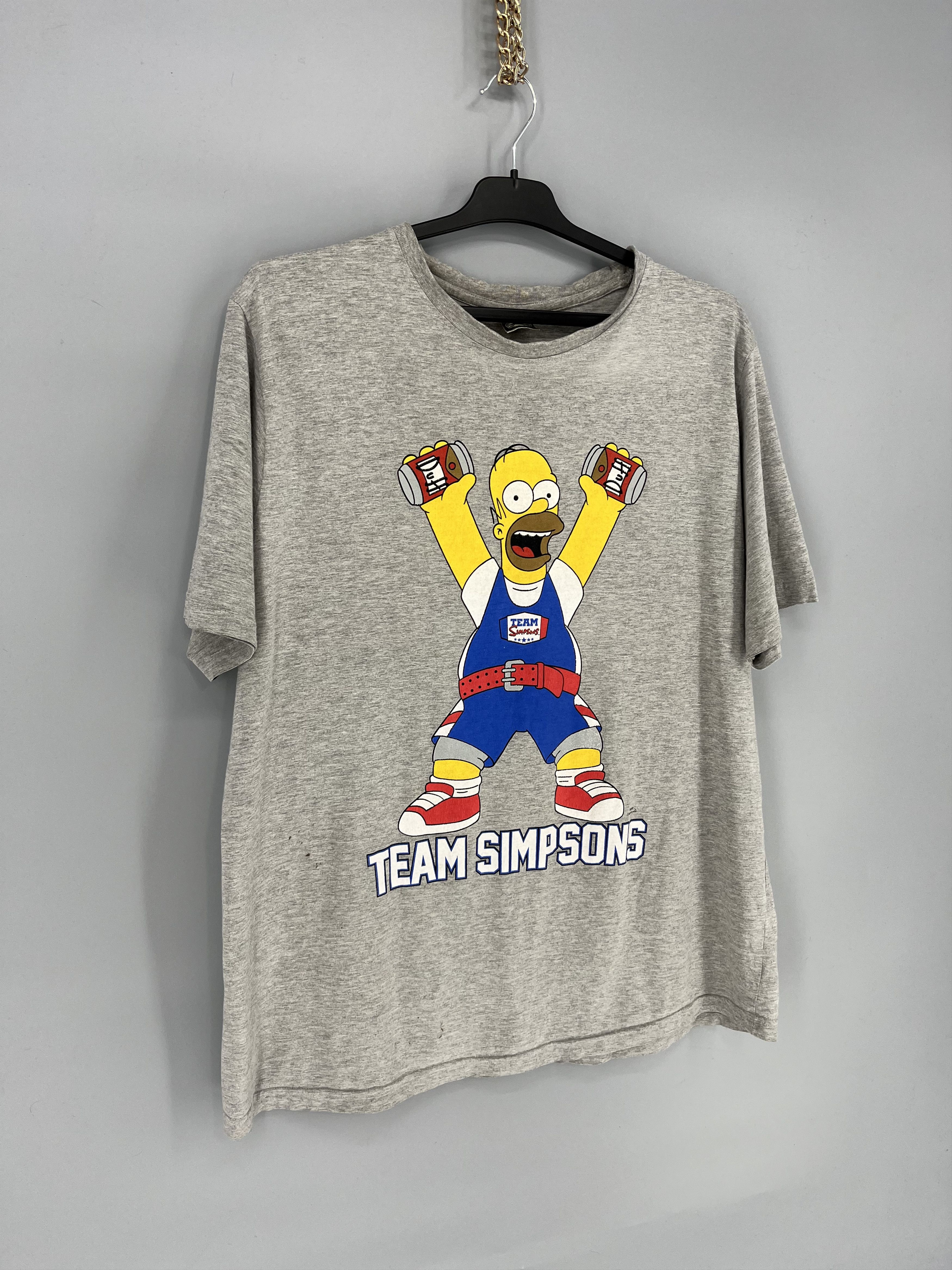 The Simpsons Vintage Y2K Street The Simpsons Team Duff Graphic T-Shirt Size US XL / EU 56 / 4 - 2 Thumbnail