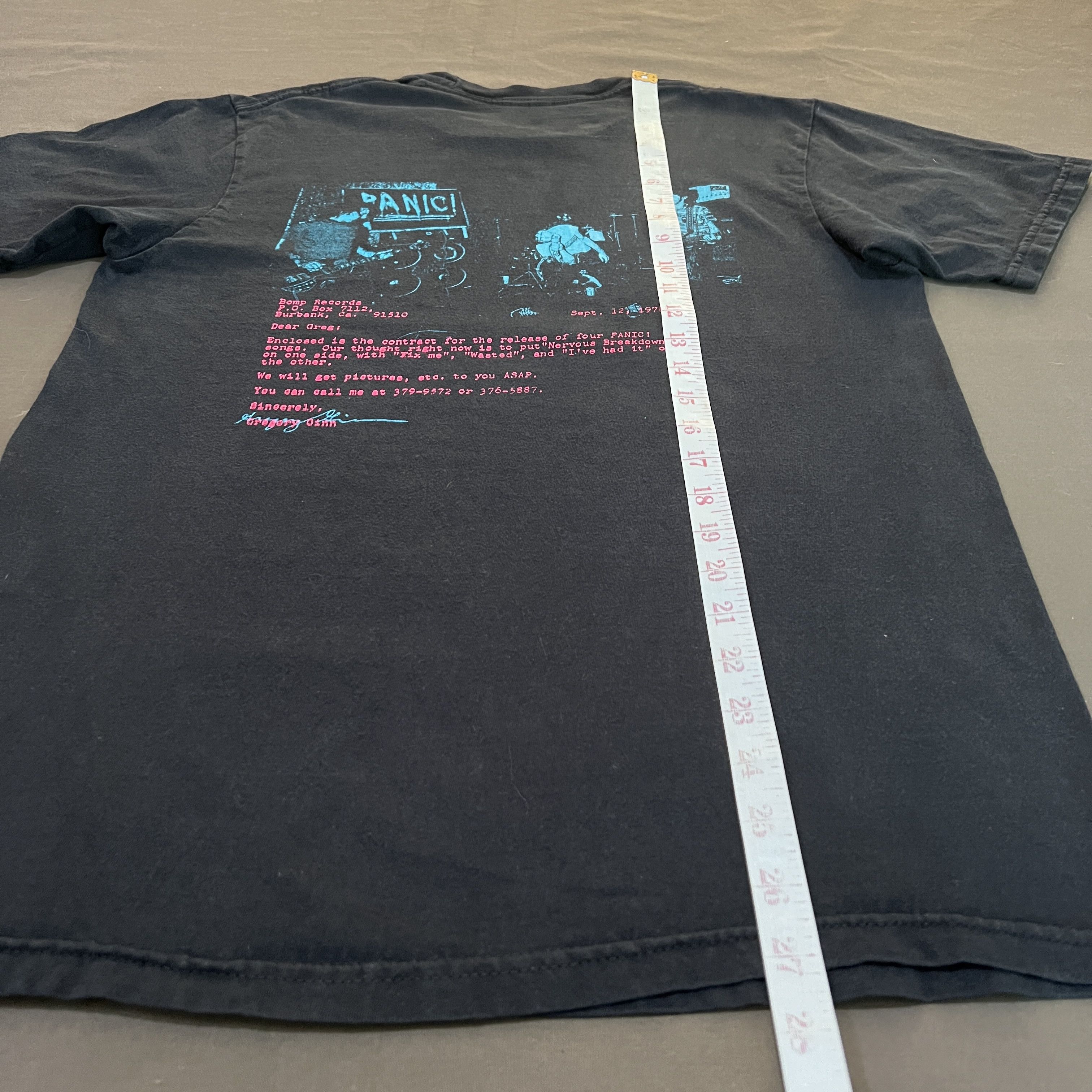 Vintage Y2K Greg Ginn Panic Black Flag SST Record Tee Size US M / EU 48-50 / 2 - 9 Thumbnail