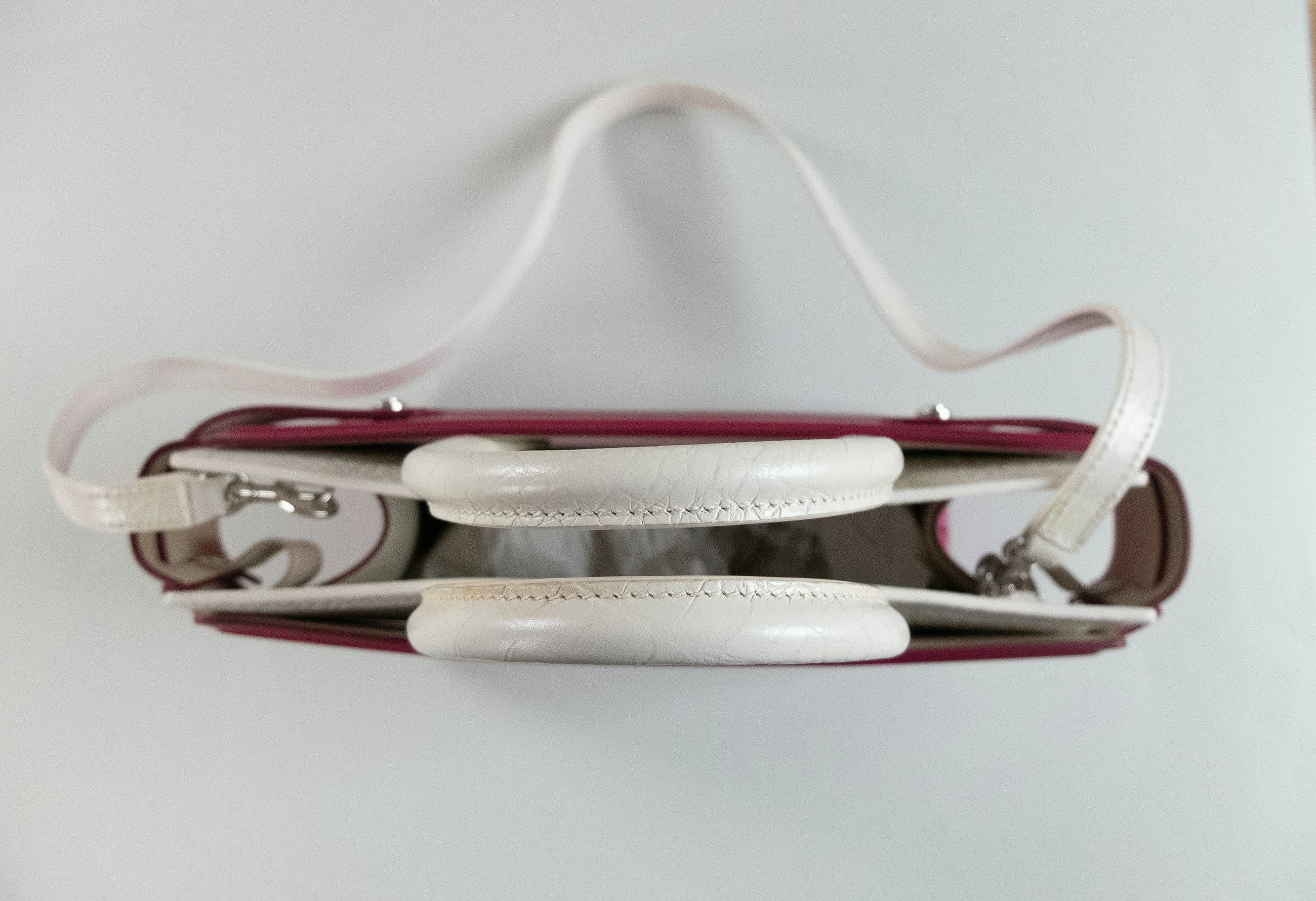 Givenchy GIVENCHY Horizon fuchsia pink & white leather satchel bag Size ONE SIZE - 6 Thumbnail