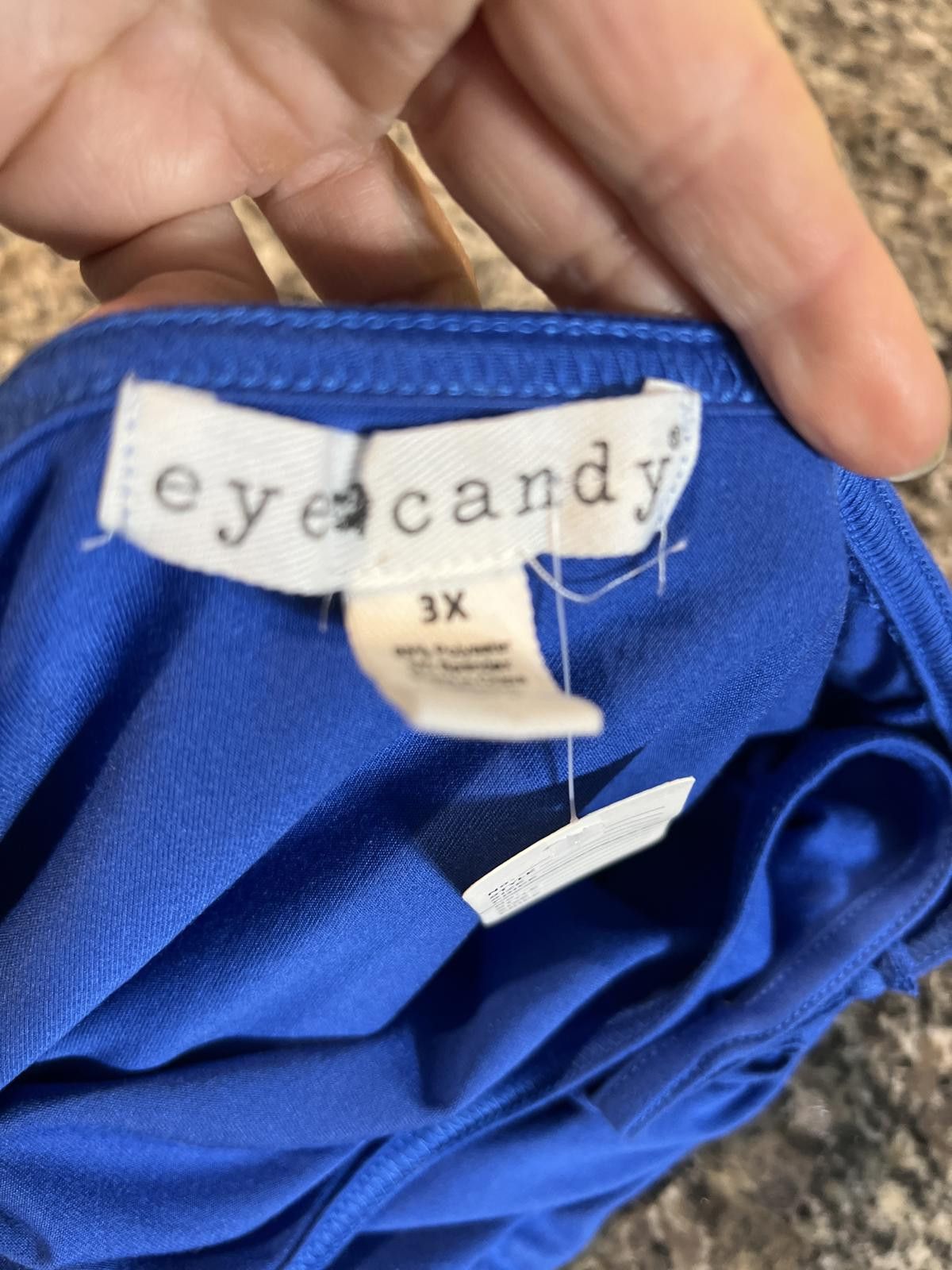 Other Eye Candy Women's Blue Cold Shoulder Top, Size 3X Size 3XL / US 20-22 - 3 Thumbnail