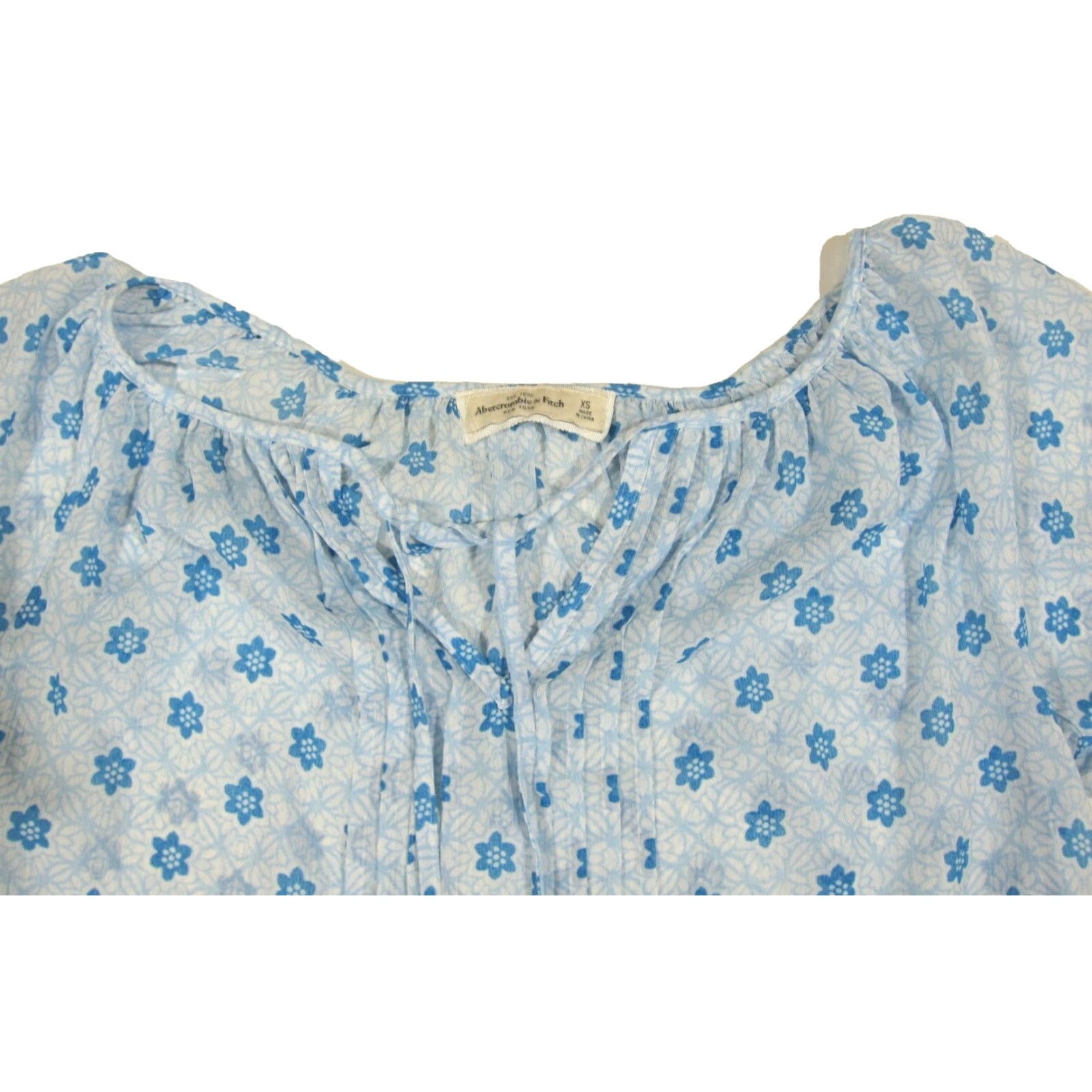 Abercrombie & Fitch Abercrombie & Fitch Light Blue Paisley Floral Tunic Blouse Shirt Top Women XS Size XS / US 0-2 / IT 36-38 - 4 Thumbnail